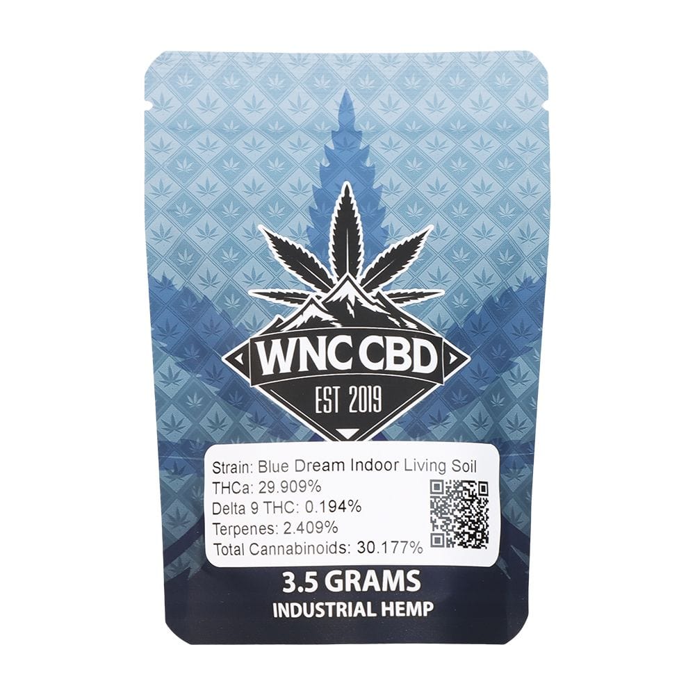 WNC CBD DELTA9 THC Blue Dream WNC CBD High THCA Indoor Living Soil Flower | 3.5g