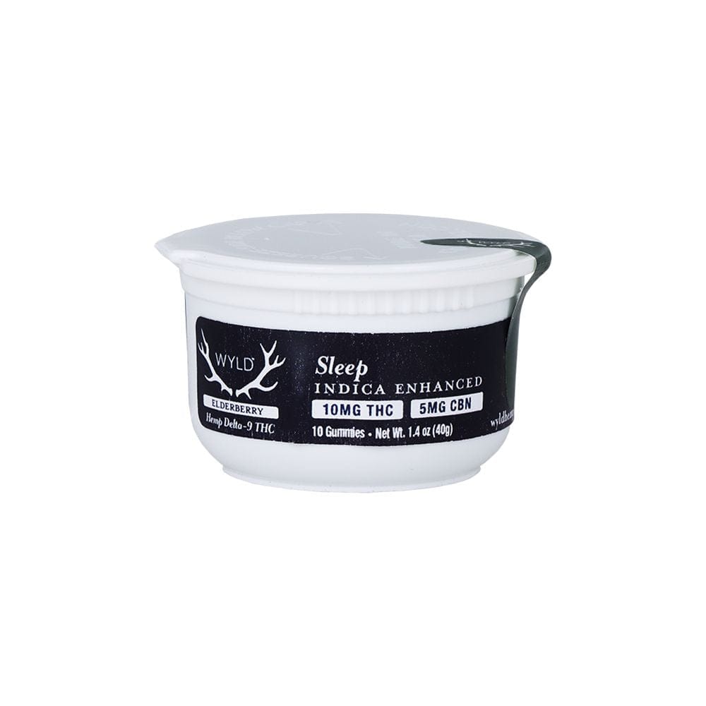 WYLD DELTA9 THC Elderberry 2:1 D9 & CBN / 10pc WYLD D9 Blend Gummies