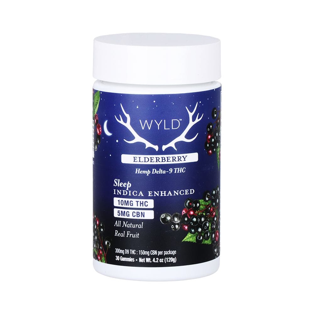 WYLD DELTA9 THC Elderberry 2:1 D9 & CBN / 30pc WYLD D9 Blend Gummies
