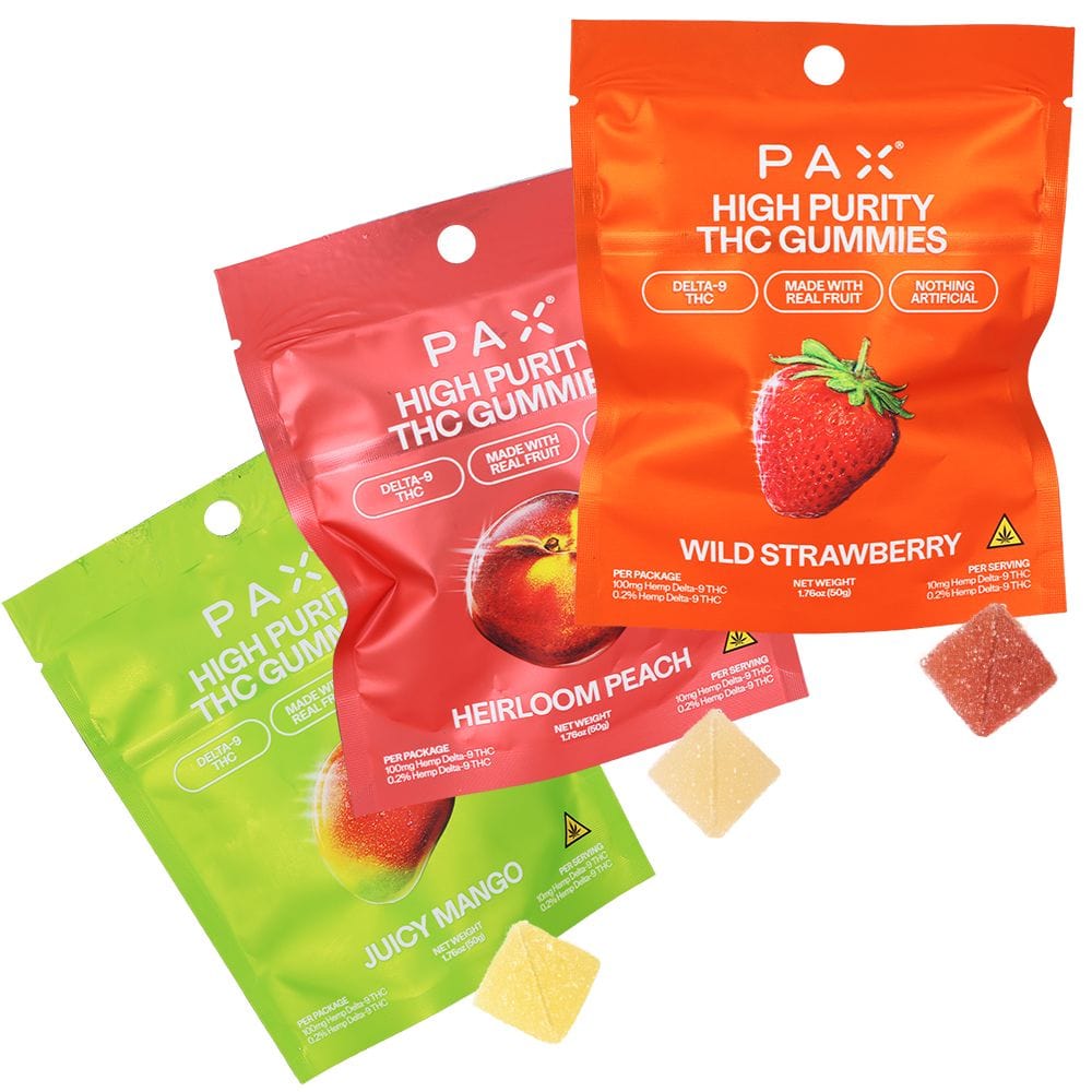 PAX DELTA9 THC PAX High Purity D9 THC Gummies | 100mg | 10pc Pack