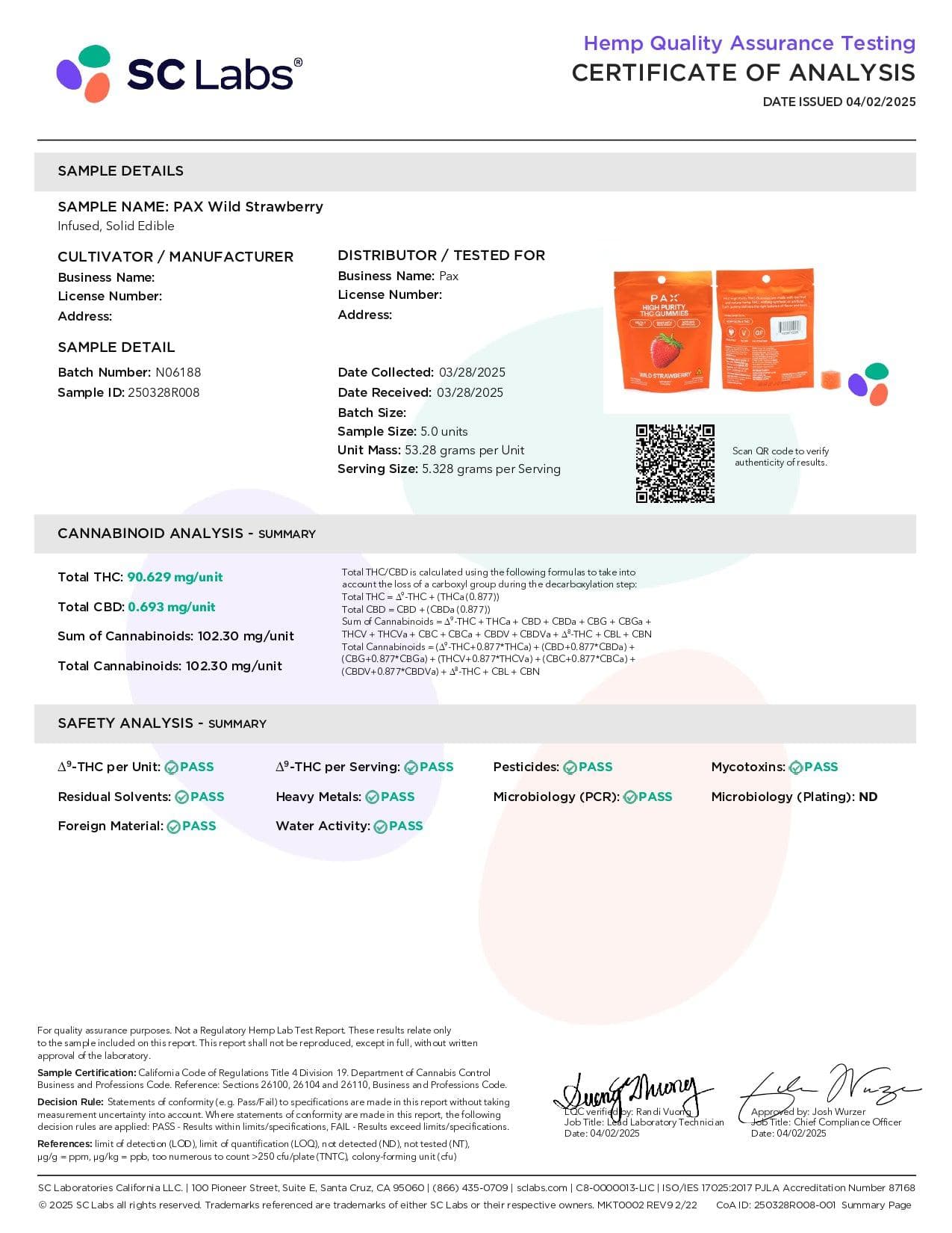 Gift Guru PAX High Purity D9 THC Gummies | 100mg | 10pc Pack