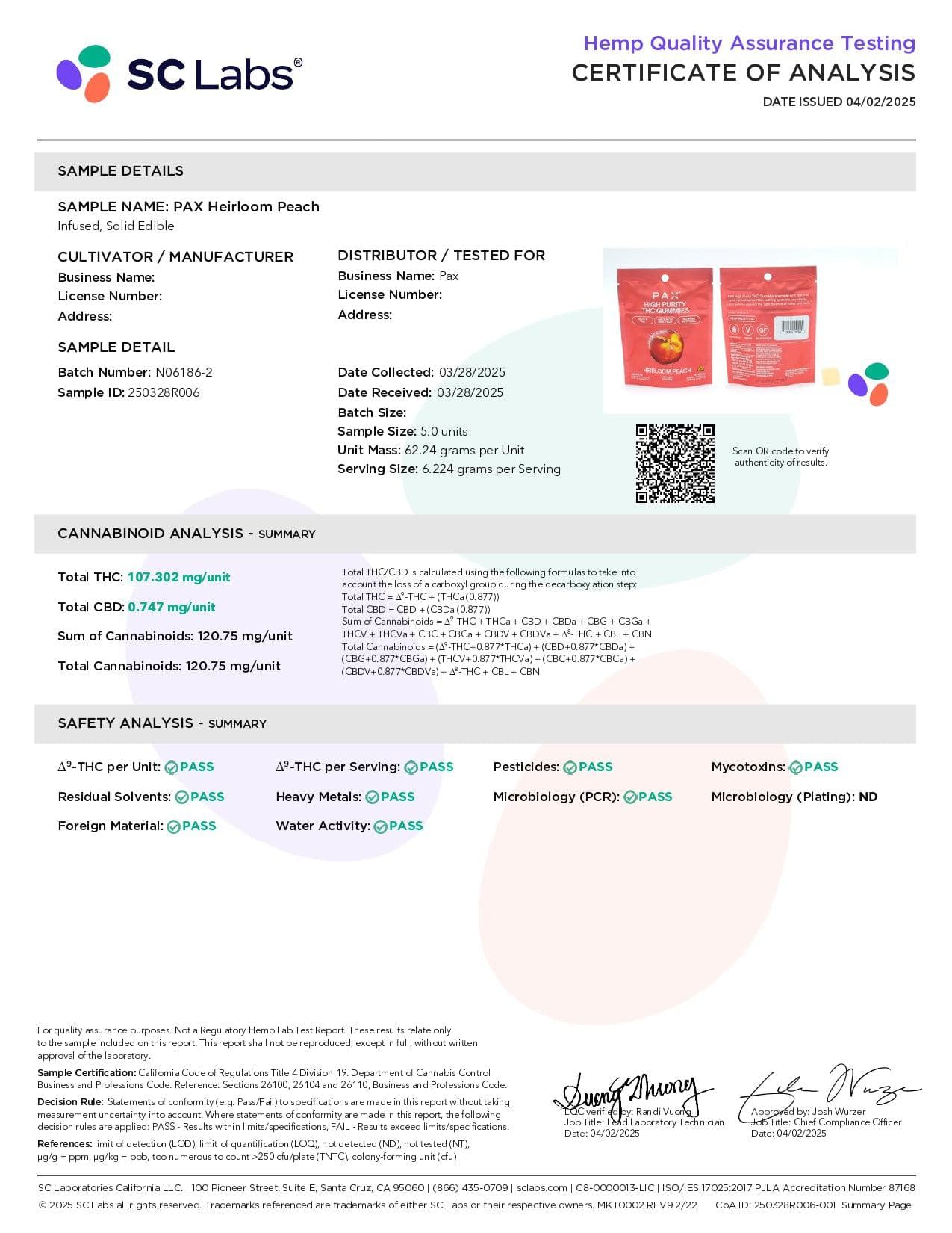 Gift Guru PAX High Purity D9 THC Gummies | 100mg | 10pc Pack