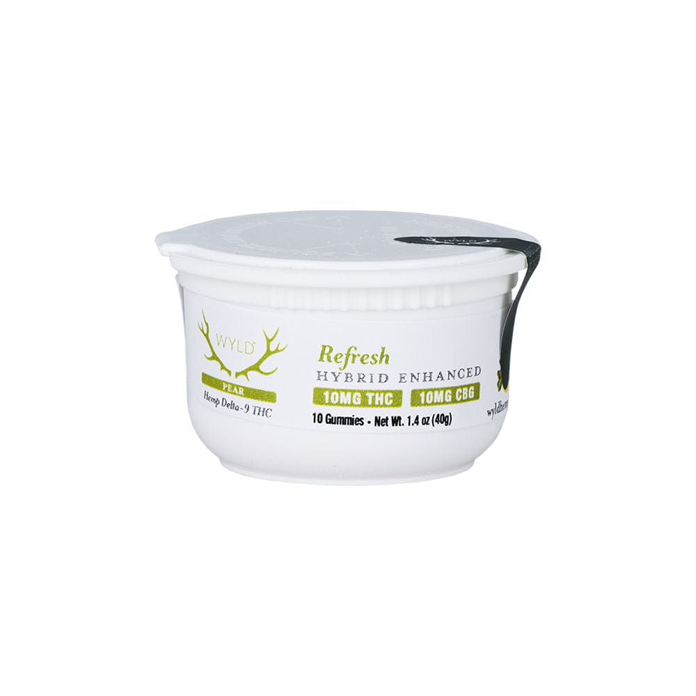 WYLD DELTA9 THC Pear 1:1 D9 & CBG / 10pc WYLD D9 Blend Gummies