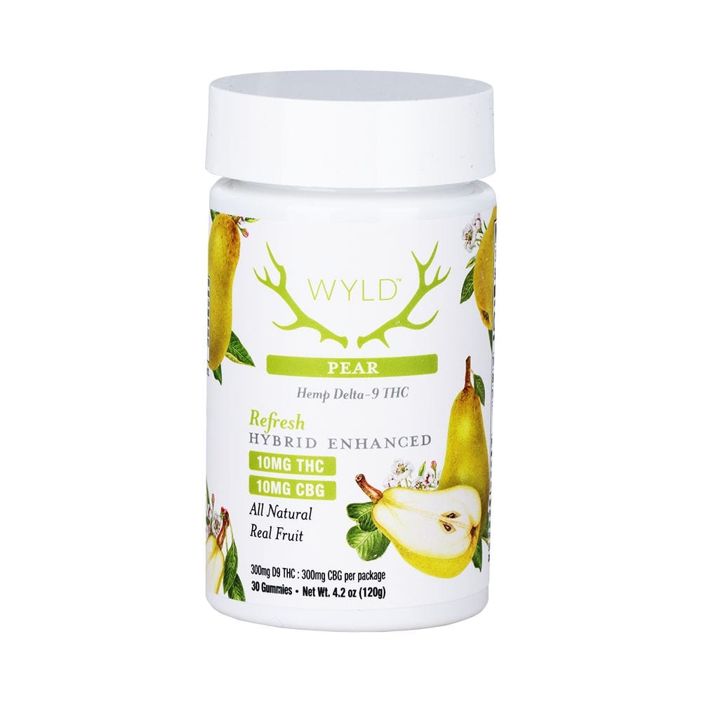 WYLD DELTA9 THC Pear 1:1 D9 & CBG / 30pc WYLD D9 Blend Gummies