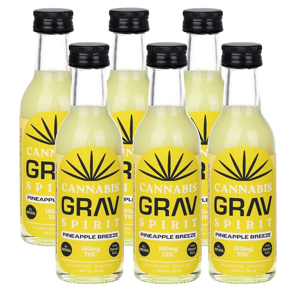 GRAV DELTA9 THC Pineapple Breeze | 6ct Box GRAV Cannabis Spirit D9 THC Flavor Shot | 50mL | 100mg
