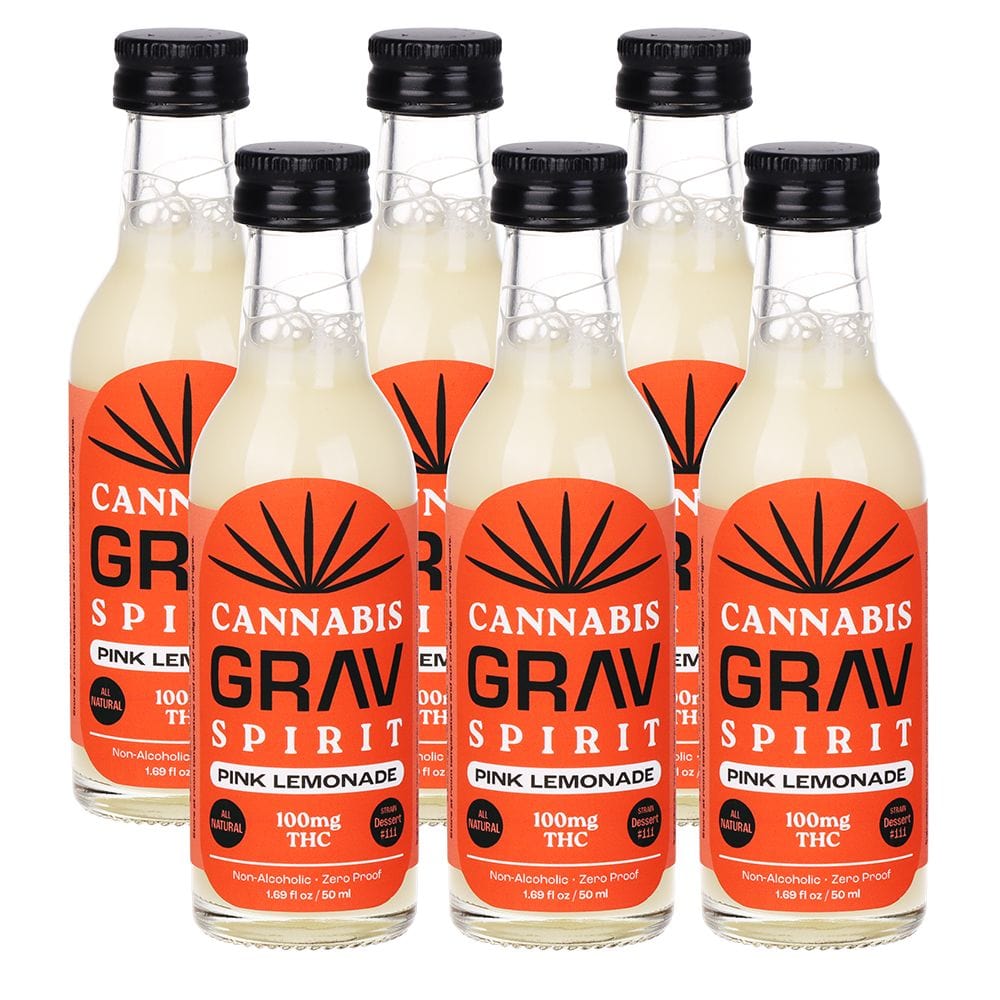 GRAV DELTA9 THC Pink Lemonade | 6ct Box GRAV Cannabis Spirit D9 THC Flavor Shot | 50mL | 100mg