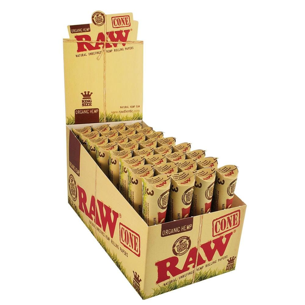 Gift Guru Pre-Rolled Cones 1 Box (32 Packs) / Kingsize RAW Organic Hemp Cones