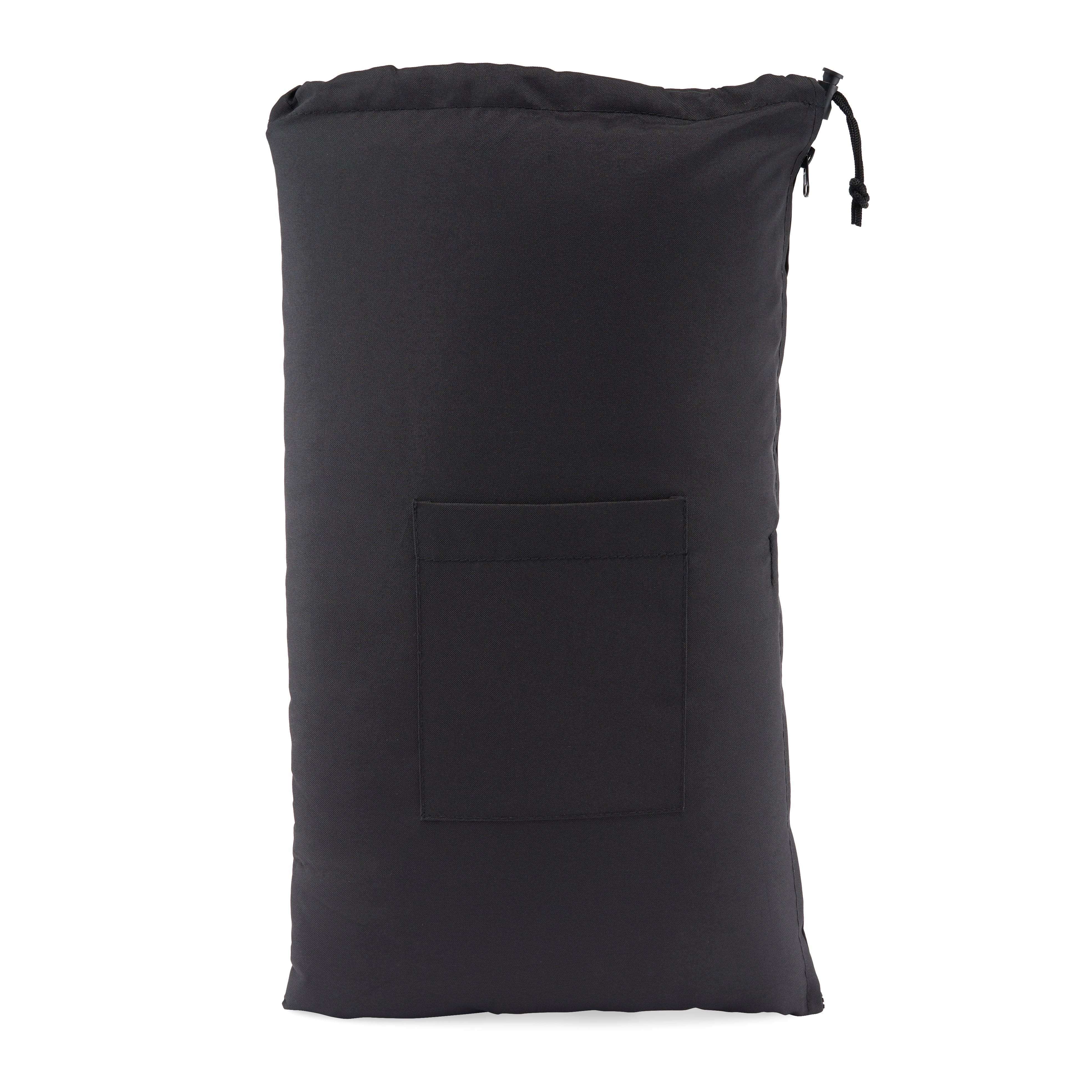 Glass Pillow Travel Bag Black 20" Glass Pillow Storage Pouch with Zipper and Drawstring