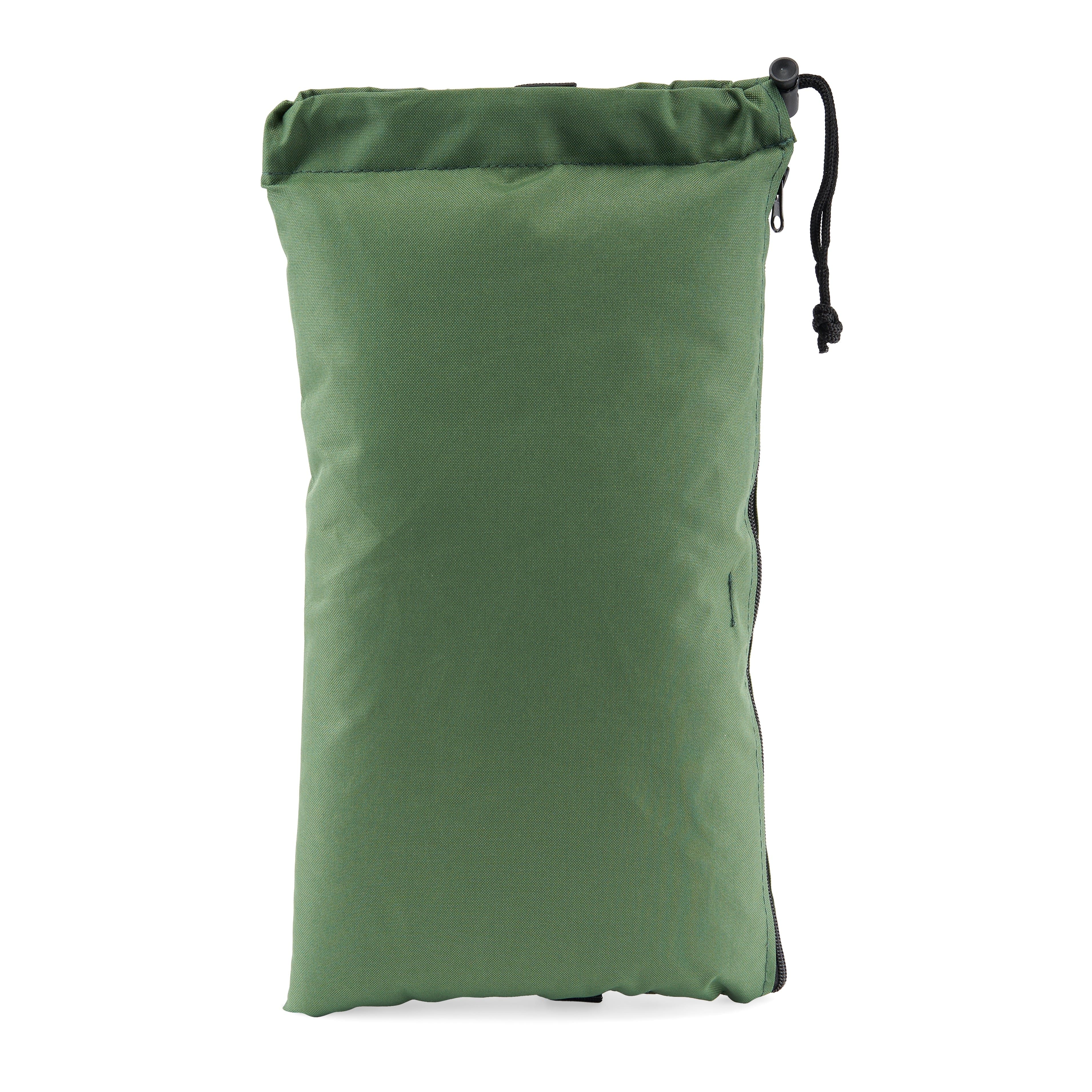 Front view of the 16" Glass Pillow Storage Pouch with Zipper and Drawstring, showcasing its drawstring closure and simple shape.