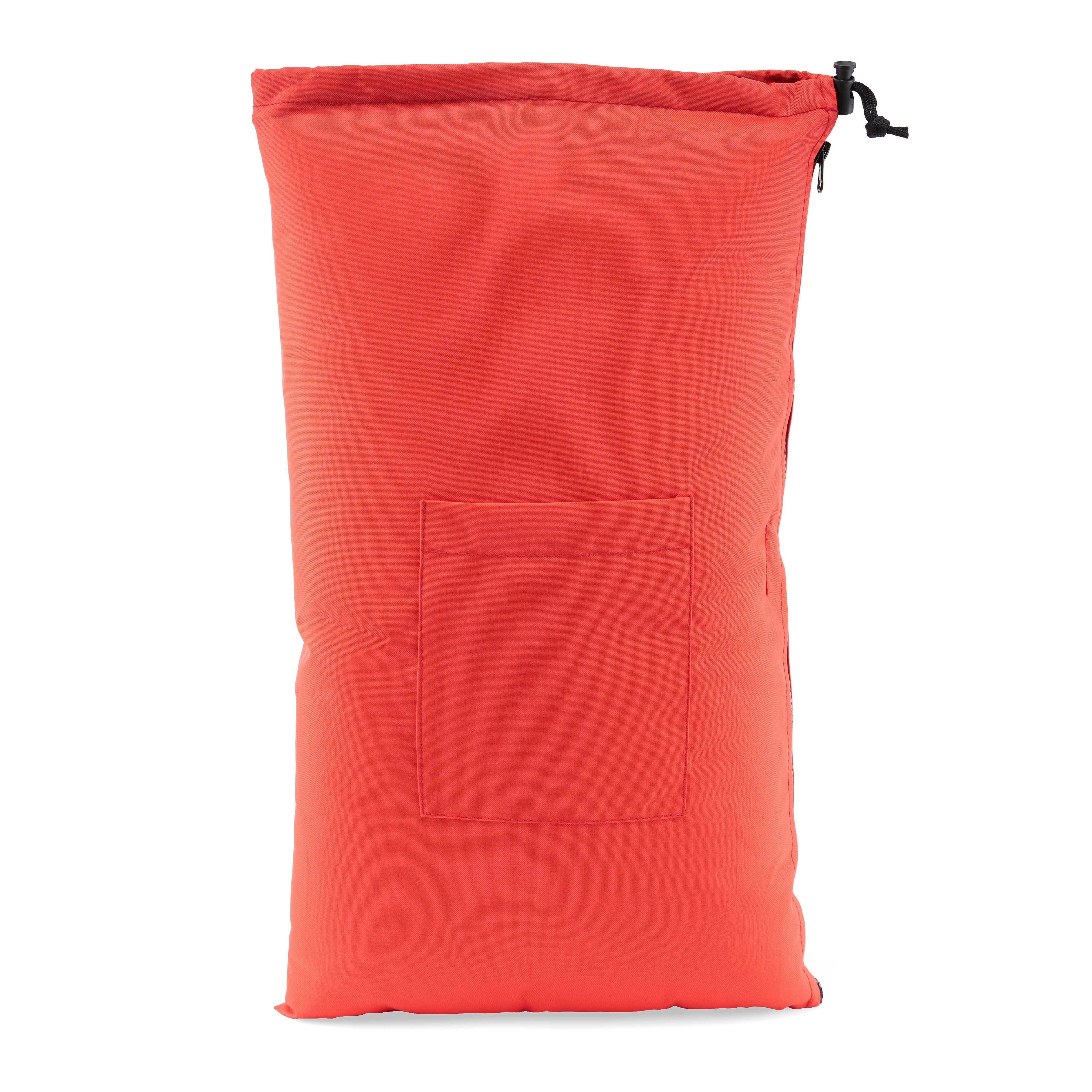 Glass Pillow Travel Bag Red 20" Glass Pillow Storage Pouch with Zipper and Drawstring