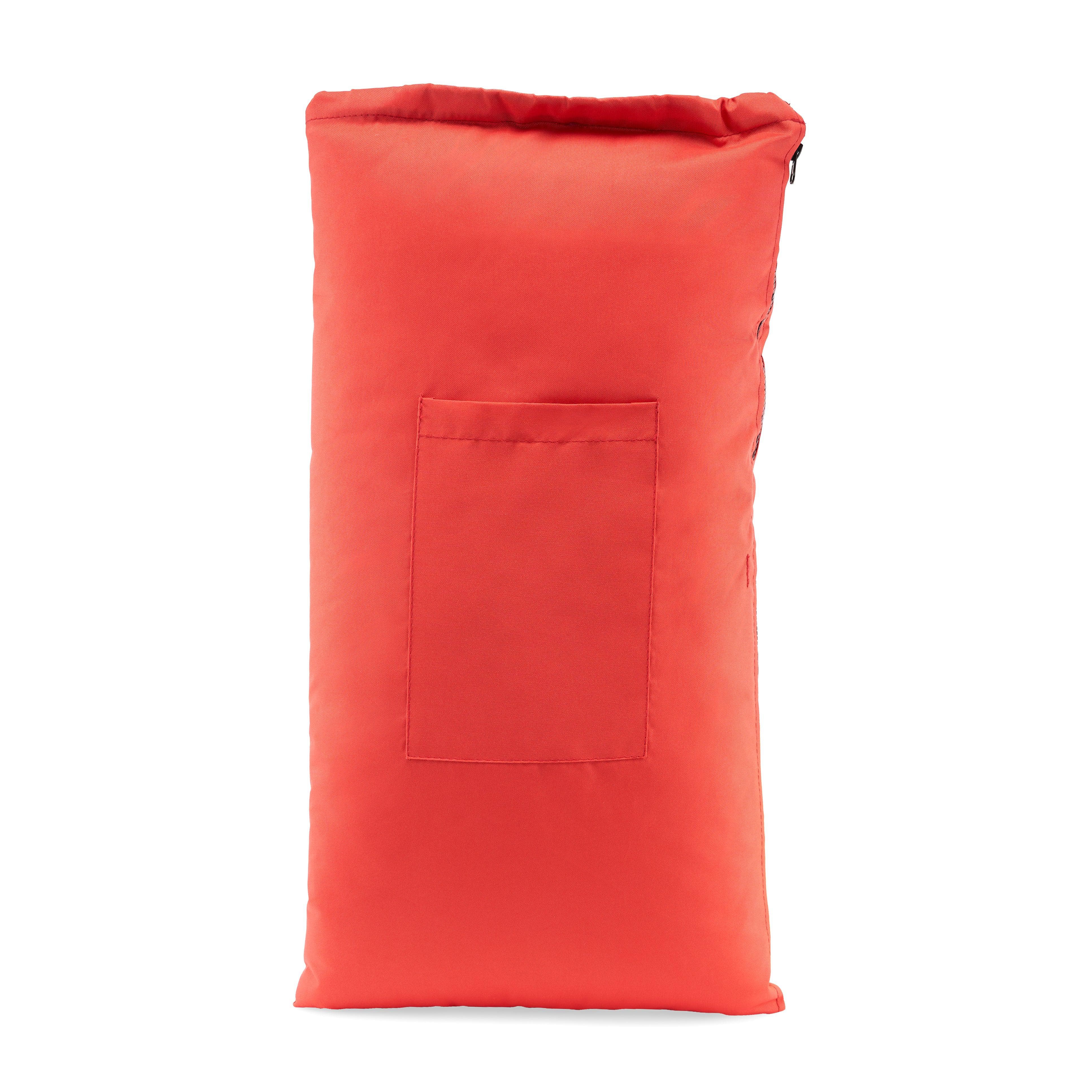 Glass Pillow Travel Bag Red 25" Glass Pillow Storage Pouch with Zipper and Drawstring
