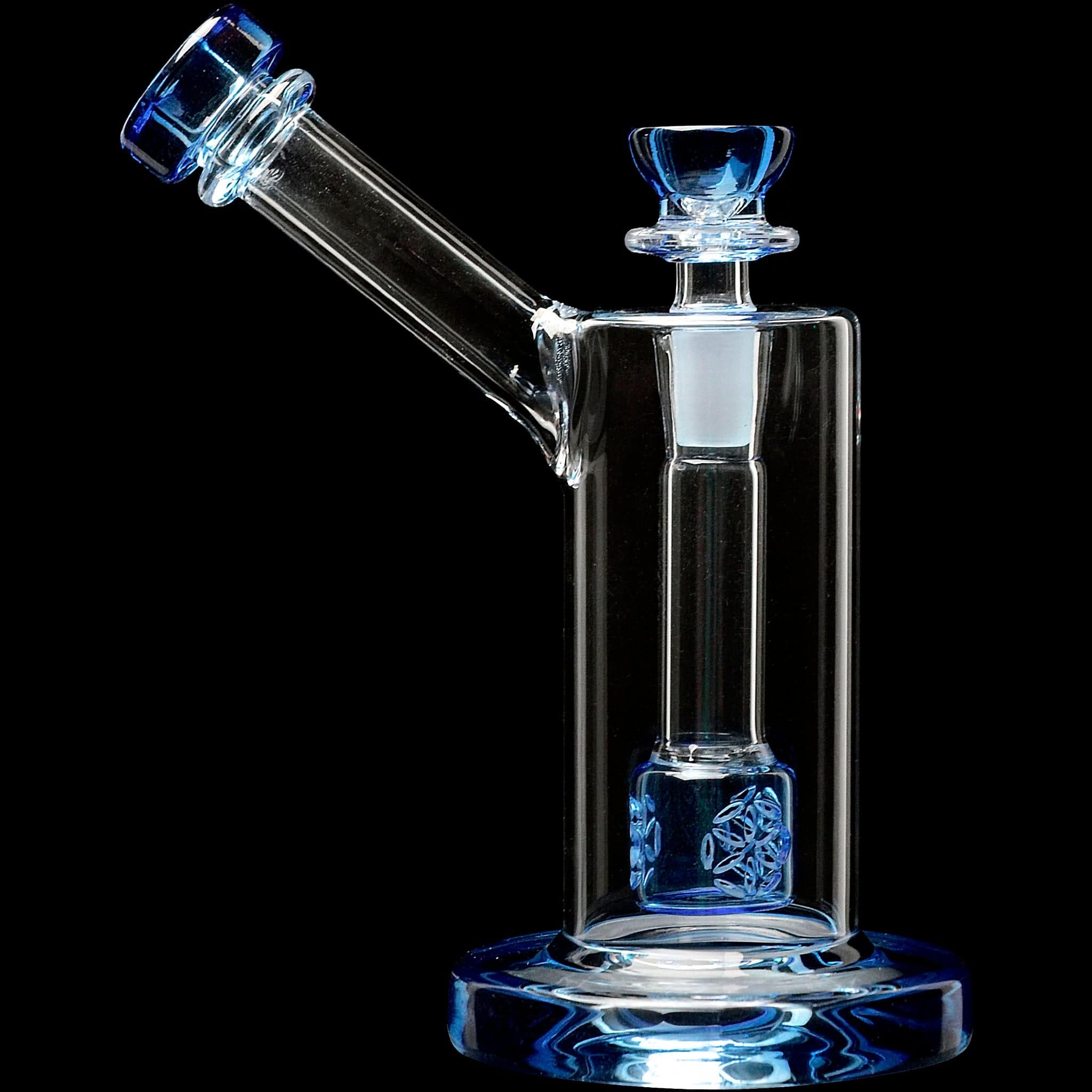 Glassic Bubblers Dark Blue Glassic Seed of Life Percolator Glass Upright Bubbler