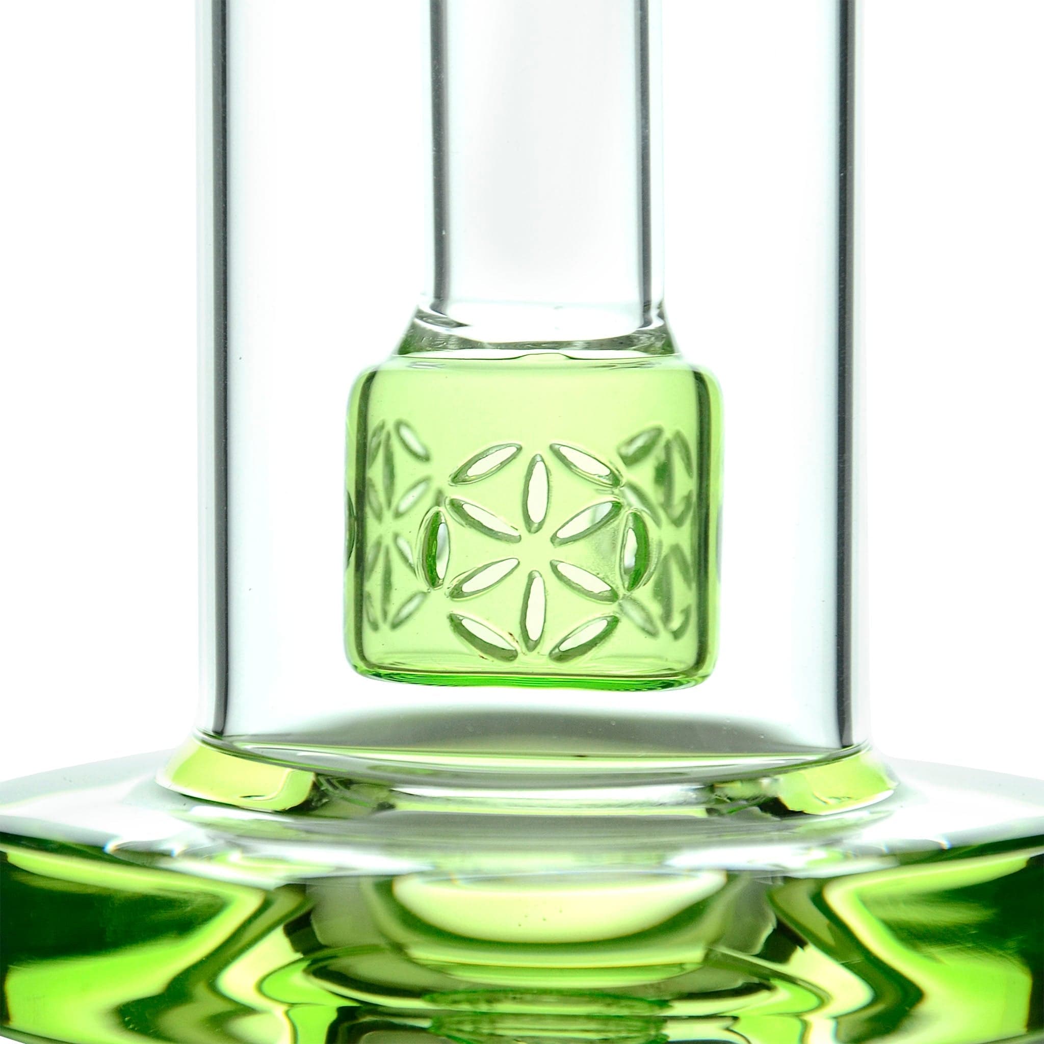 Glassic Bubblers Glassic Seed of Life Percolator Glass Upright Bubbler