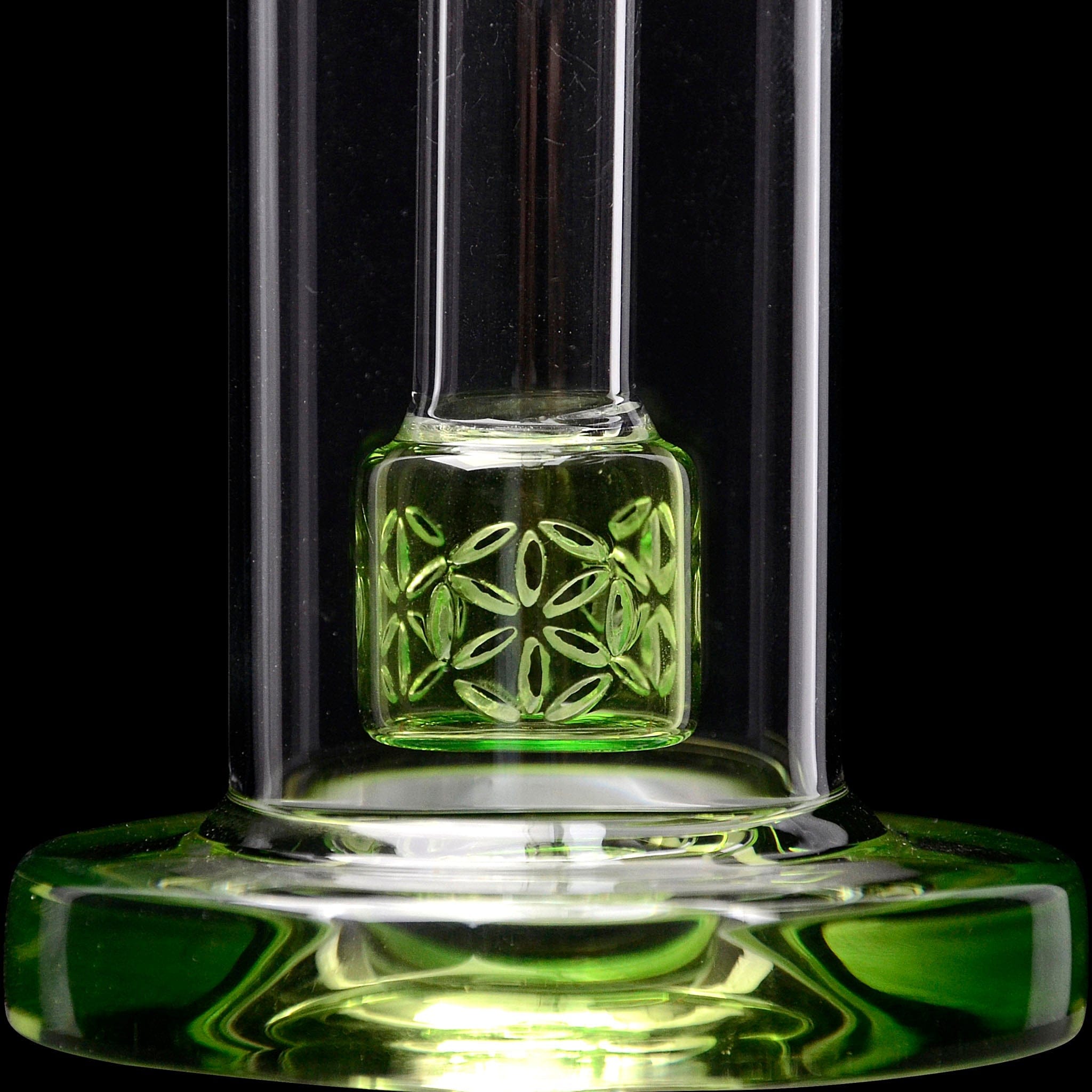 Glassic Bubblers Glassic Seed of Life Percolator Glass Upright Bubbler