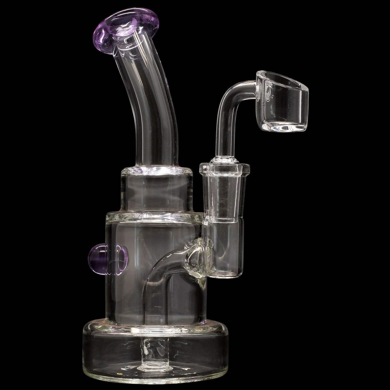 Glassic Dab Rigs Amethyst Glassic Stacked-Cake Dab Rig Banger Hanger