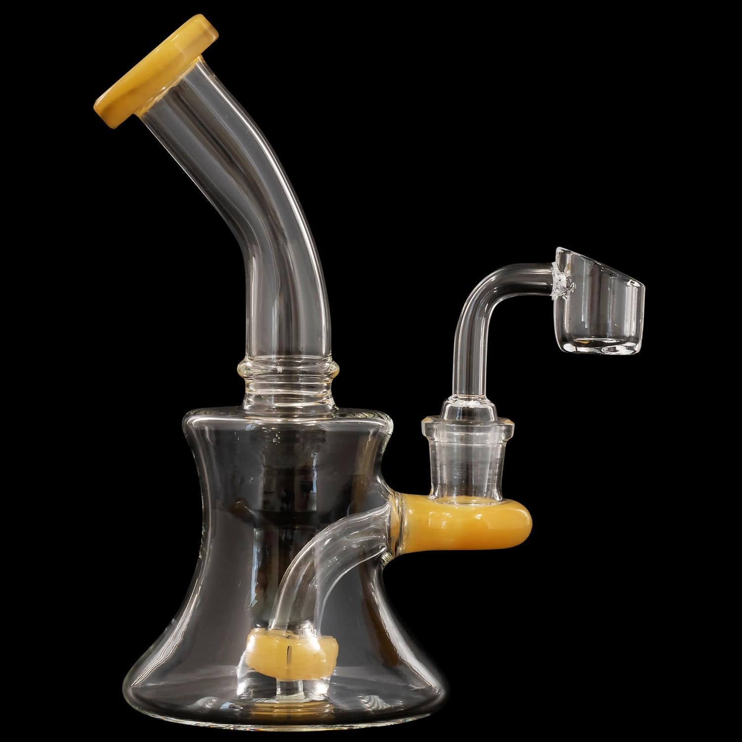 Glassic Dab Rigs Caramel Glassic Hourglass Dab Rig with Color Accents
