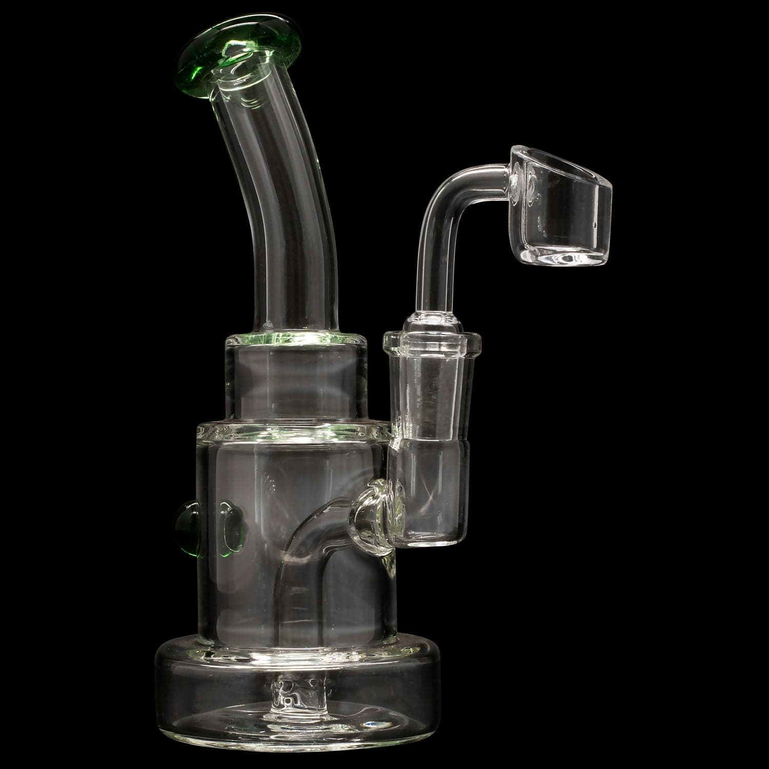 Glassic Dab Rigs Emerald Glassic Stacked-Cake Dab Rig Banger Hanger