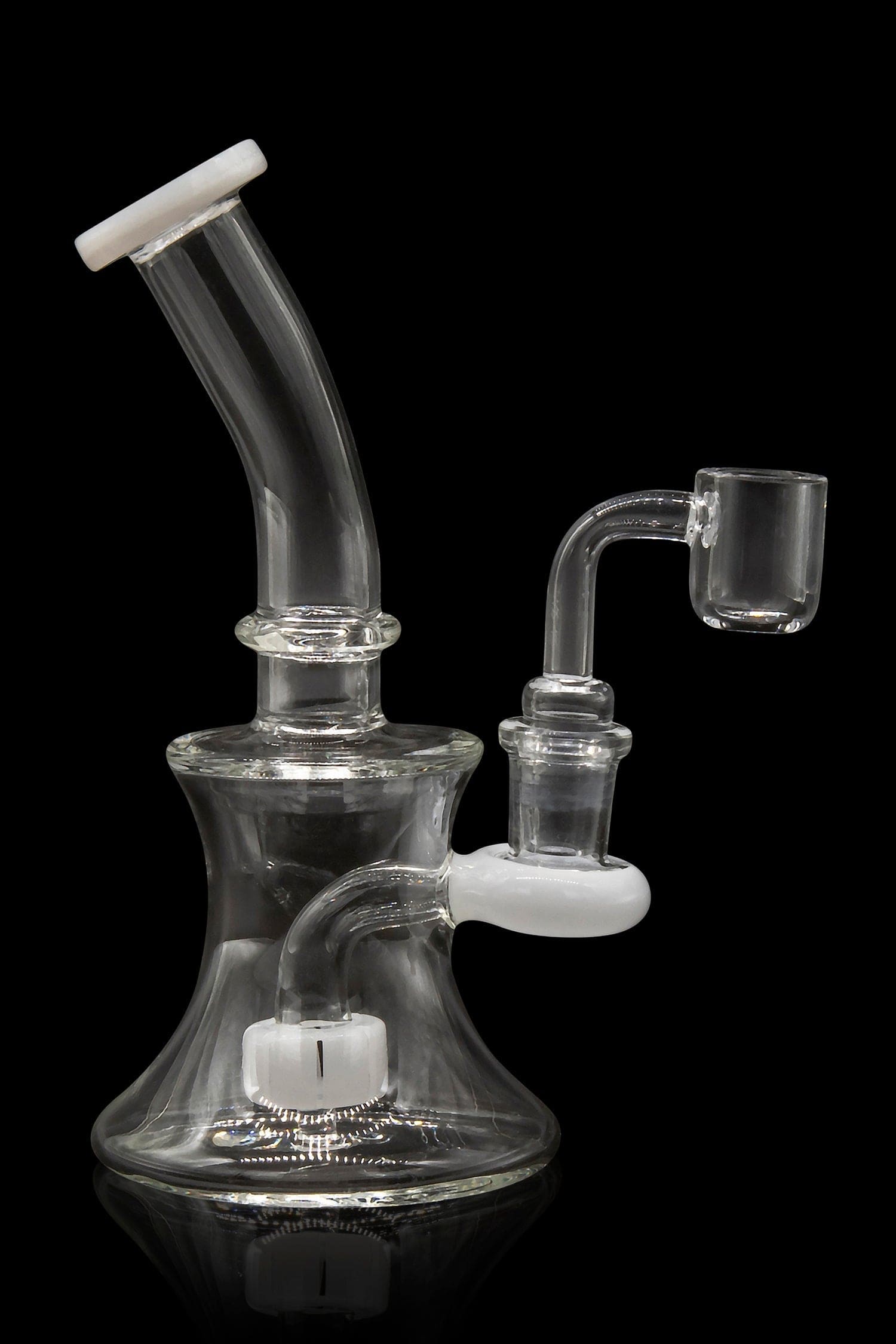 Glassic Dab Rigs Frost Glassic Hourglass Dab Rig with Color Accents