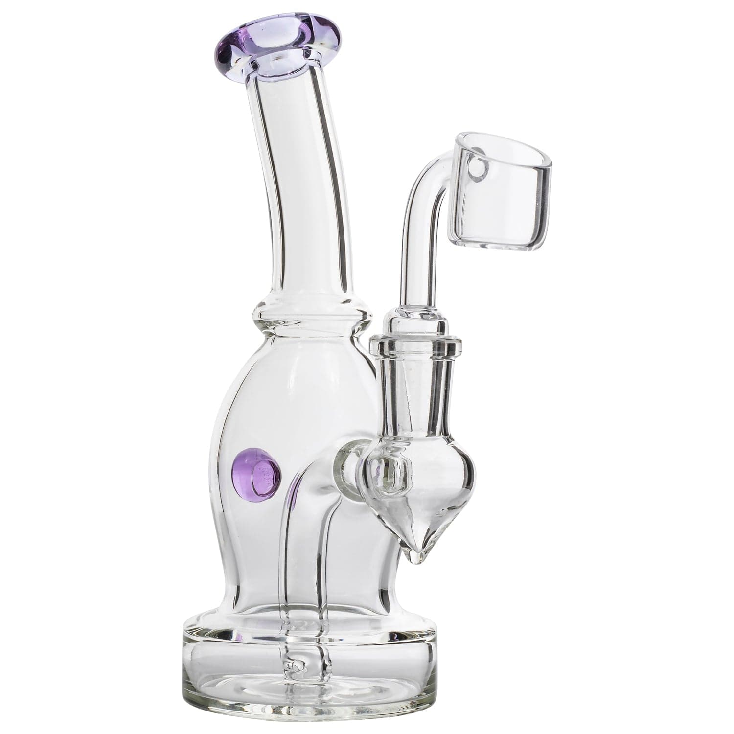 Glassic Dab Rigs Glassic Curved Body Dab Rig with Colored Accents