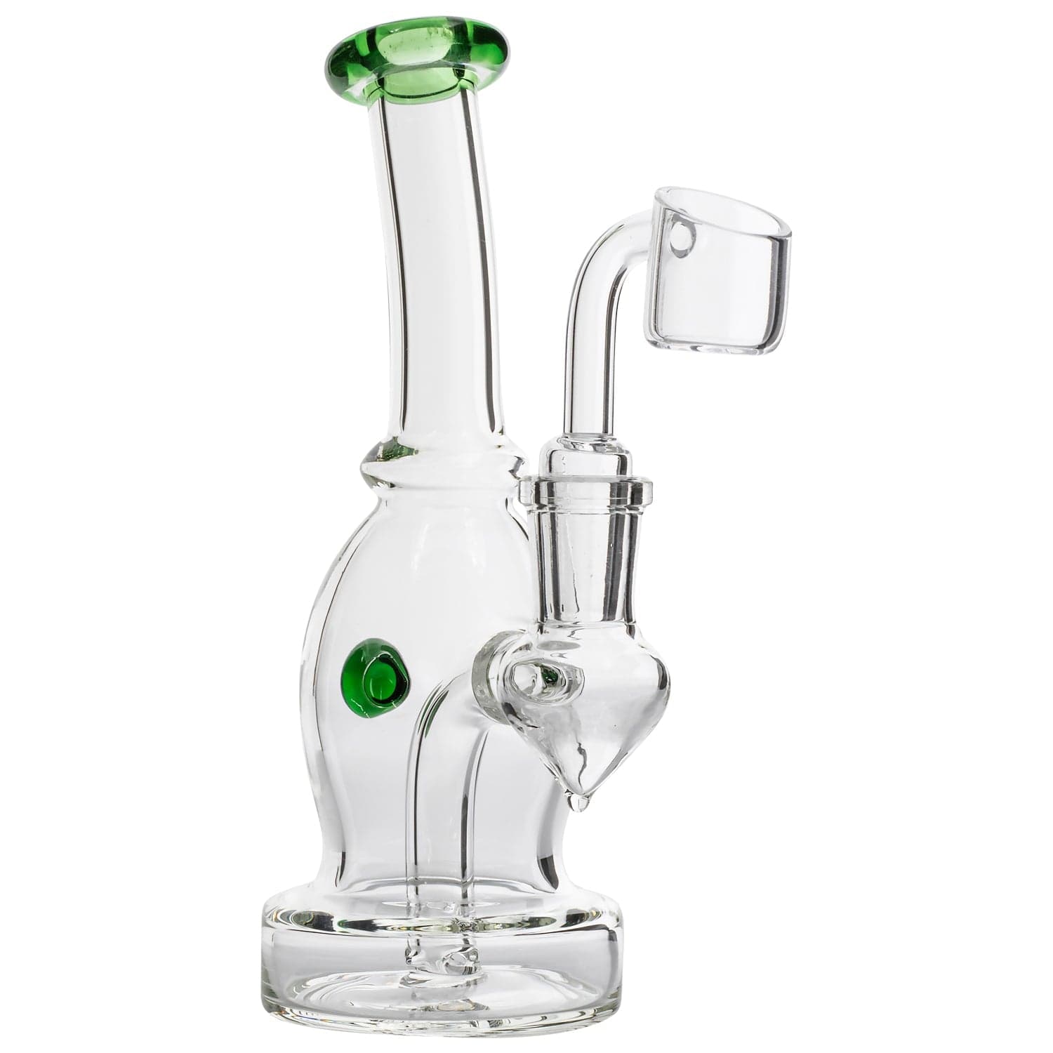 Glassic Dab Rigs Glassic Curved Body Dab Rig with Colored Accents