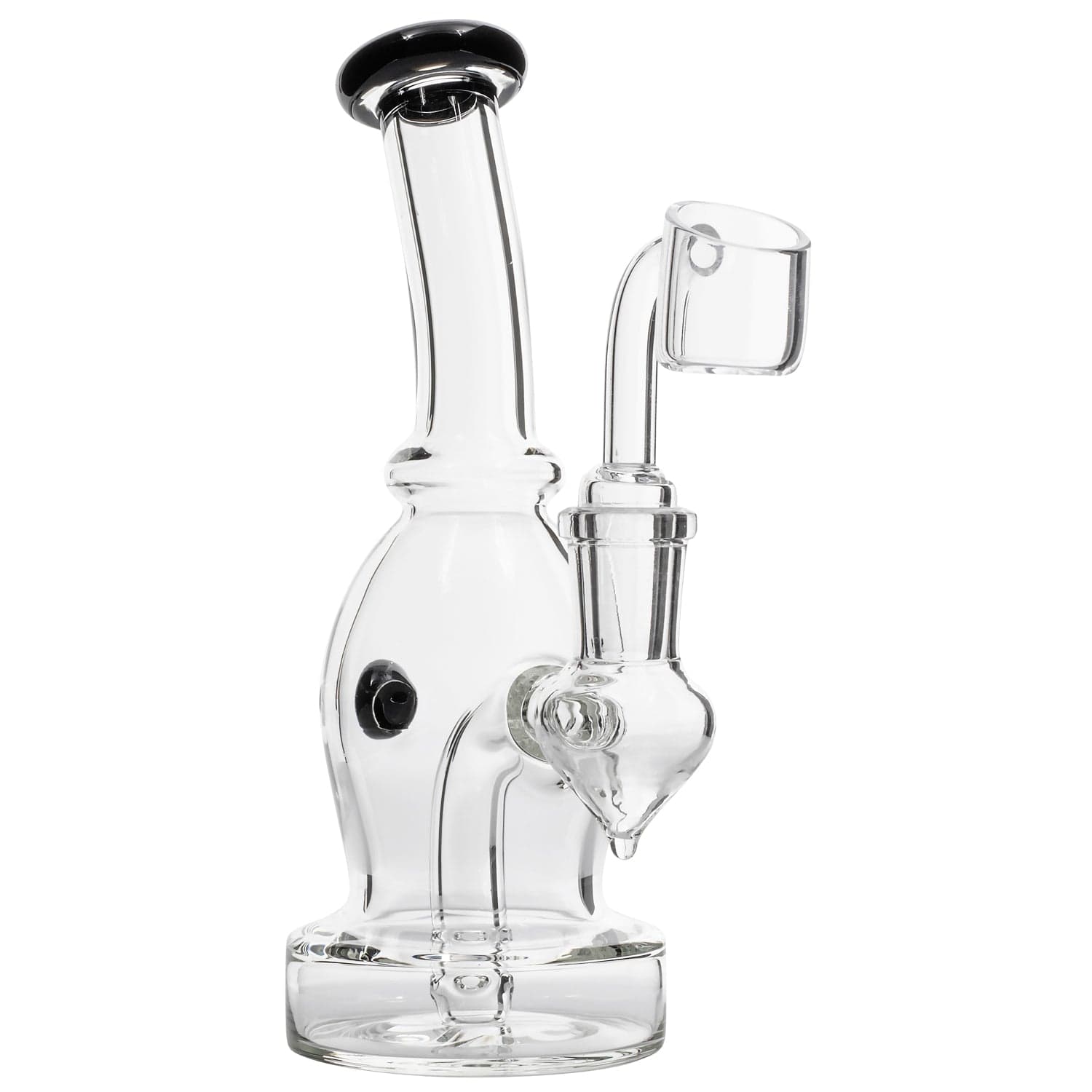 Glassic Dab Rigs Glassic Curved Body Dab Rig with Colored Accents