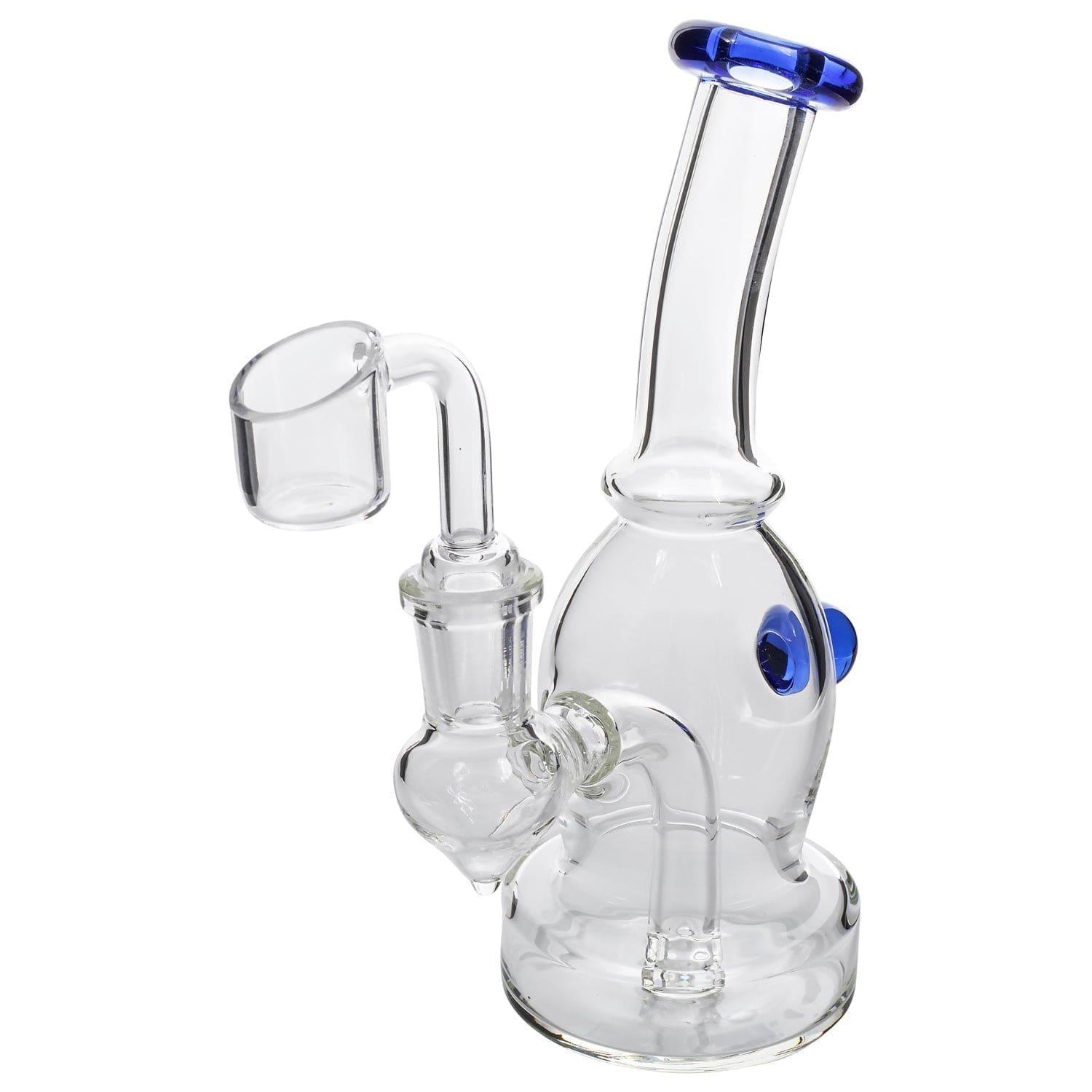 Glassic Dab Rigs Glassic Curved Body Dab Rig with Colored Accents