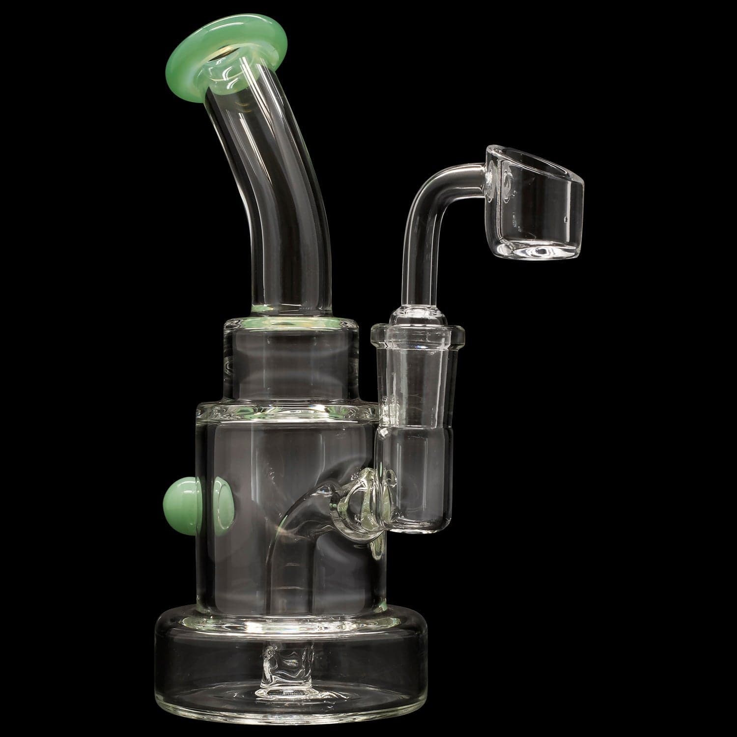 Glassic Dab Rigs Green Slime Glassic Stacked-Cake Dab Rig Banger Hanger