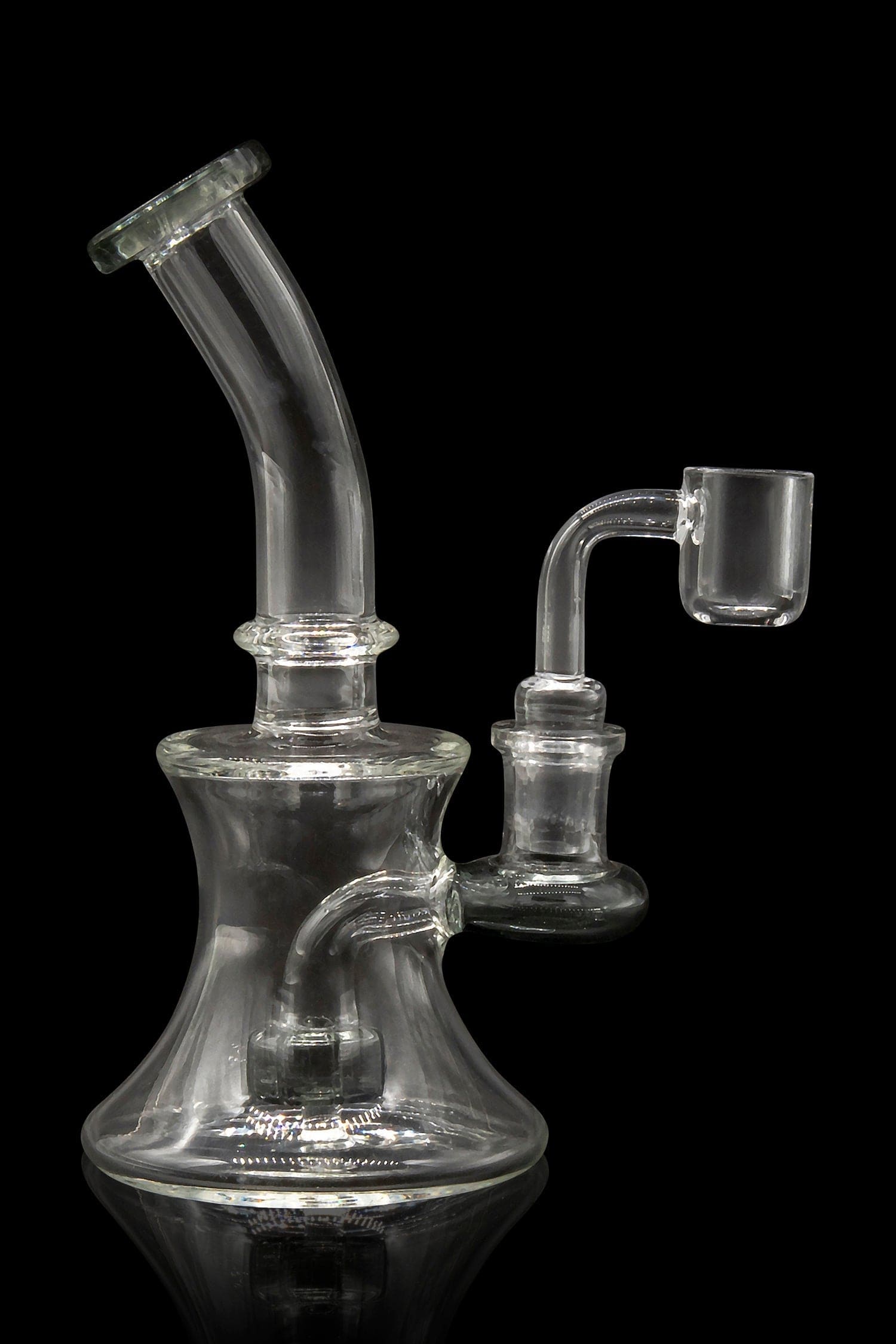Glassic Dab Rigs Smoke Glassic Hourglass Dab Rig with Color Accents