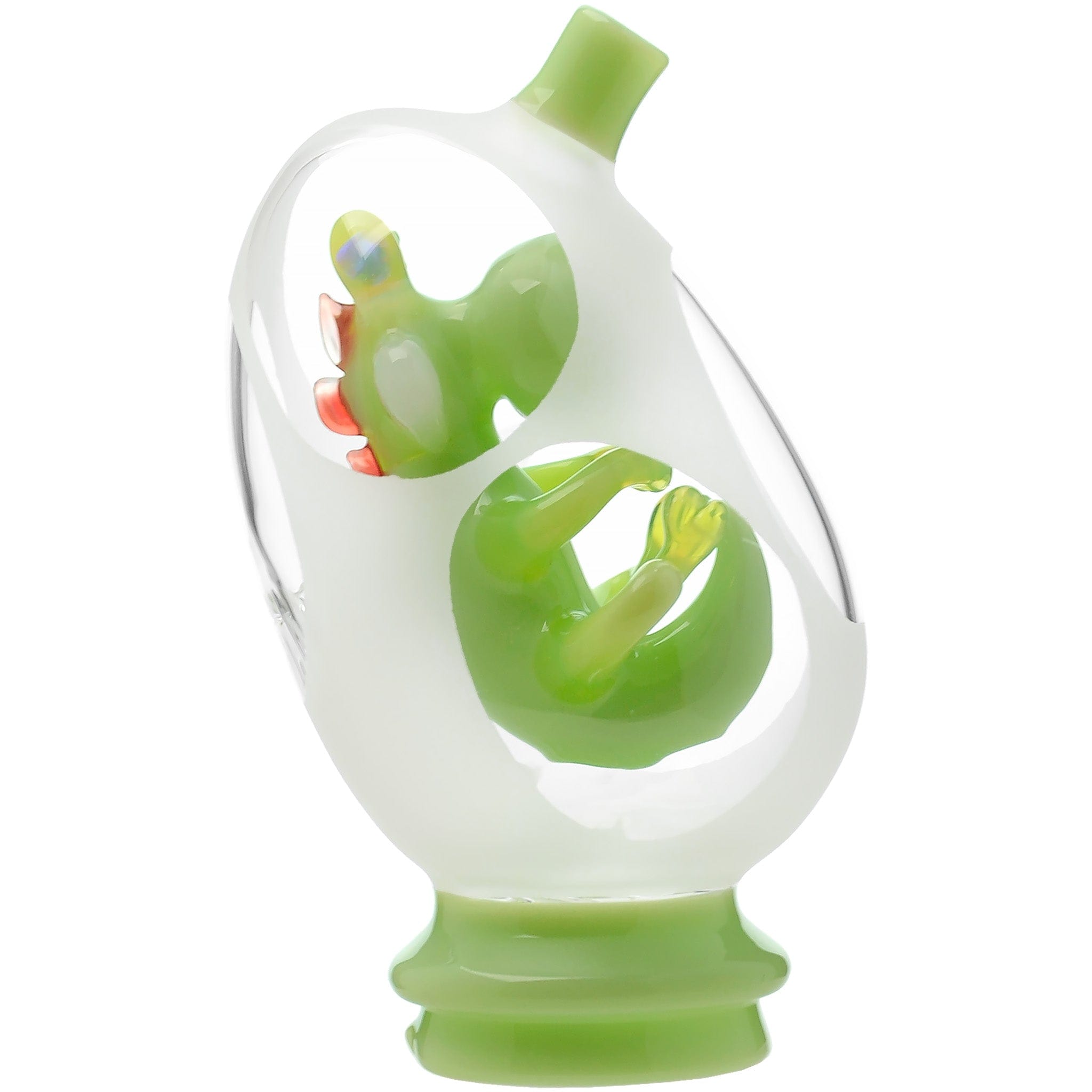 Glassic Smoking Accessories Glassic Frosted Dino Egg Puffco Peak Glass Attachment