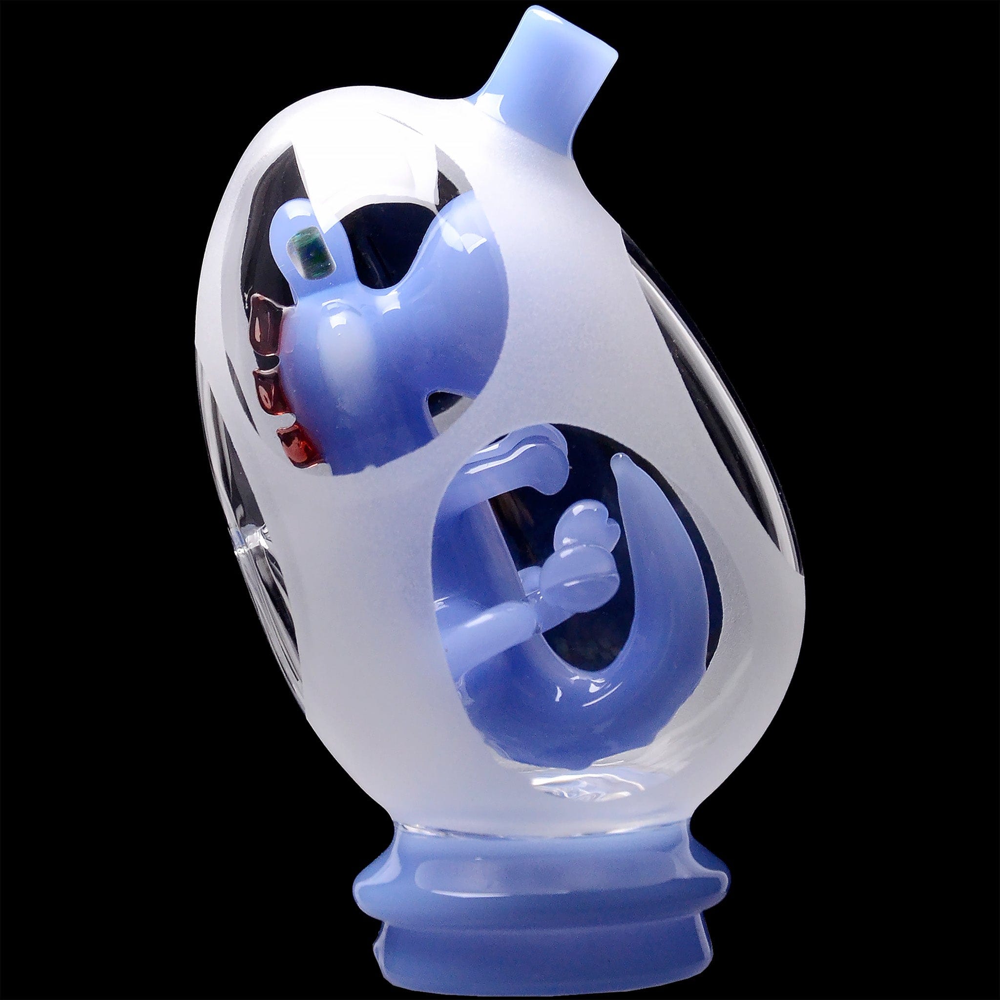 Glassic Smoking Accessories Milky Blue Glassic Frosted Dino Egg Puffco Peak Glass Attachment