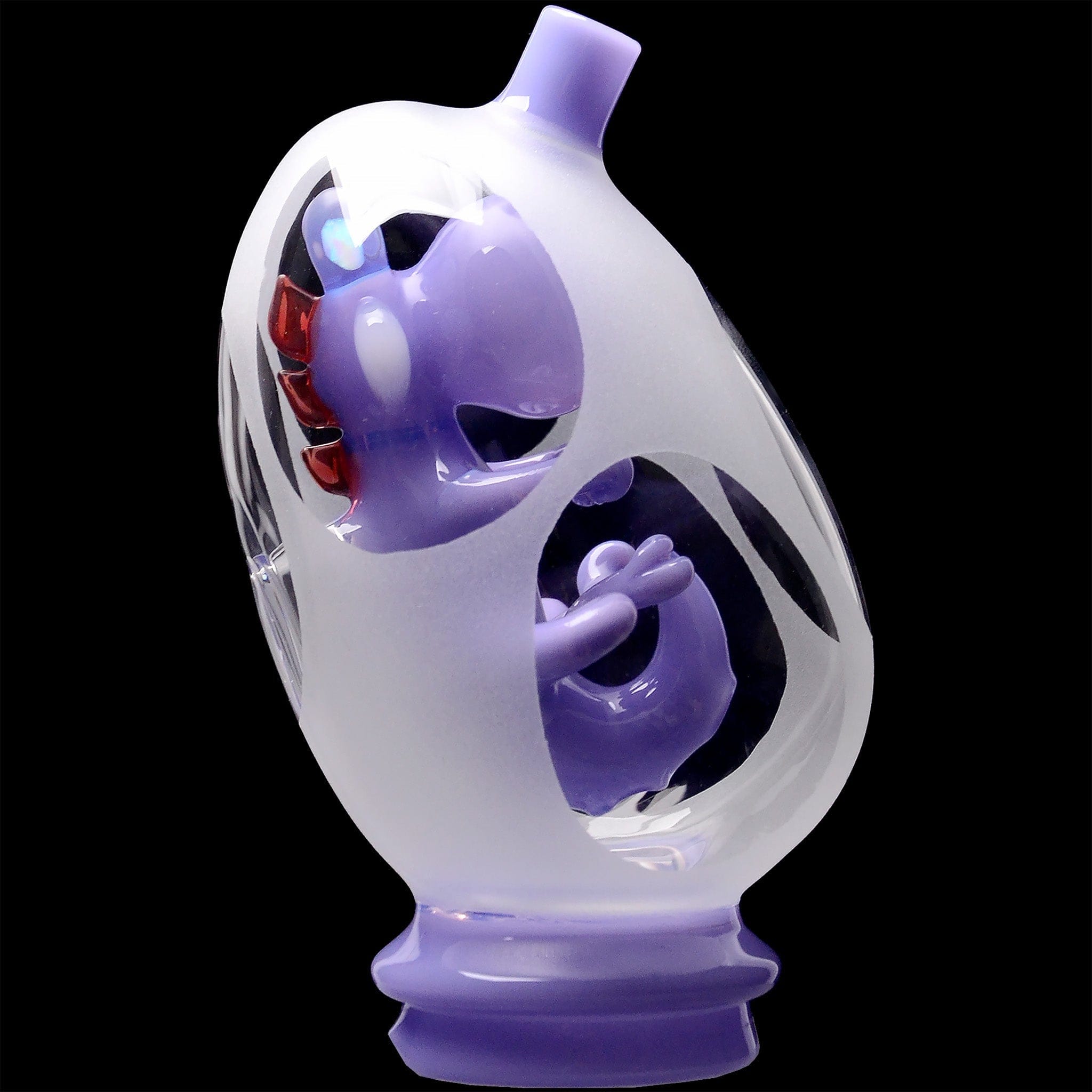 Glassic Smoking Accessories Milky Purple Glassic Frosted Dino Egg Puffco Peak Glass Attachment