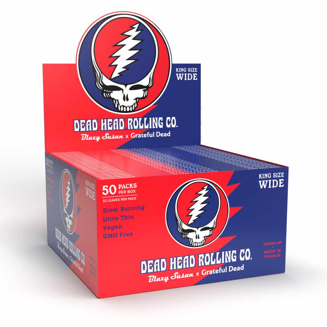 Blazy Susan Grateful Dead Rolling Papers - King Size Wide- Display Box
