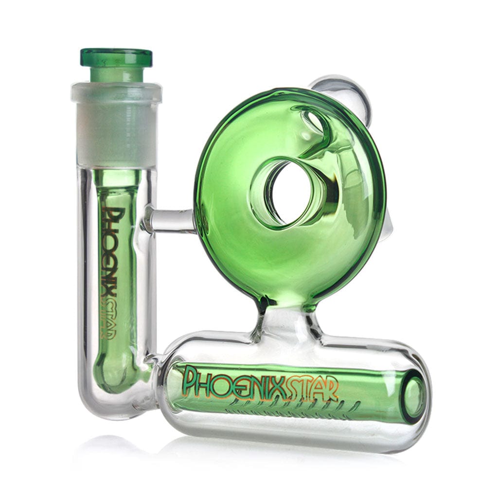 Honeybee Herb Ashcatcher 45° Degree/Male / 14mm / Green PHOENIX STAR ASH CATCHER WITH DOWNSTEM & INLINE PERC