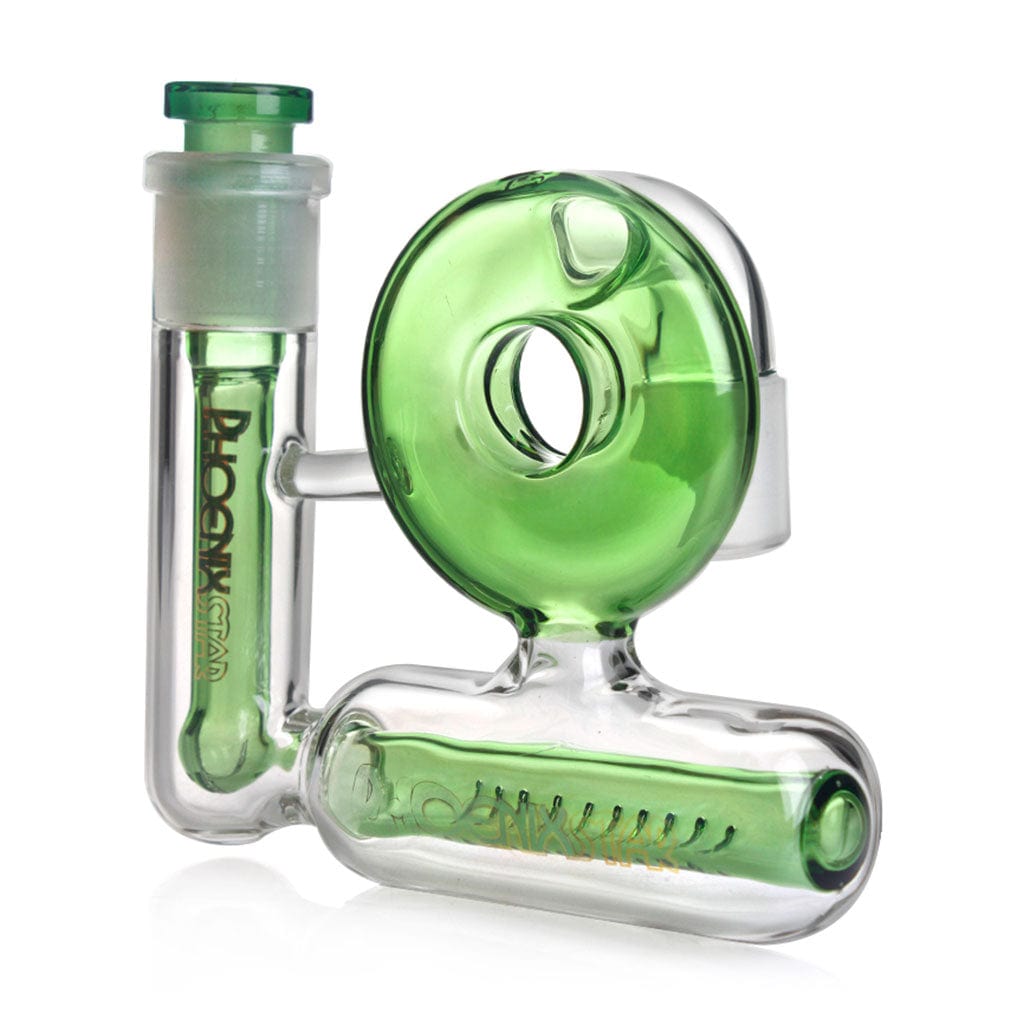 Honeybee Herb Ashcatcher 90° Degree/Male / 18mm / Green PHOENIX STAR ASH CATCHER WITH DOWNSTEM & INLINE PERC