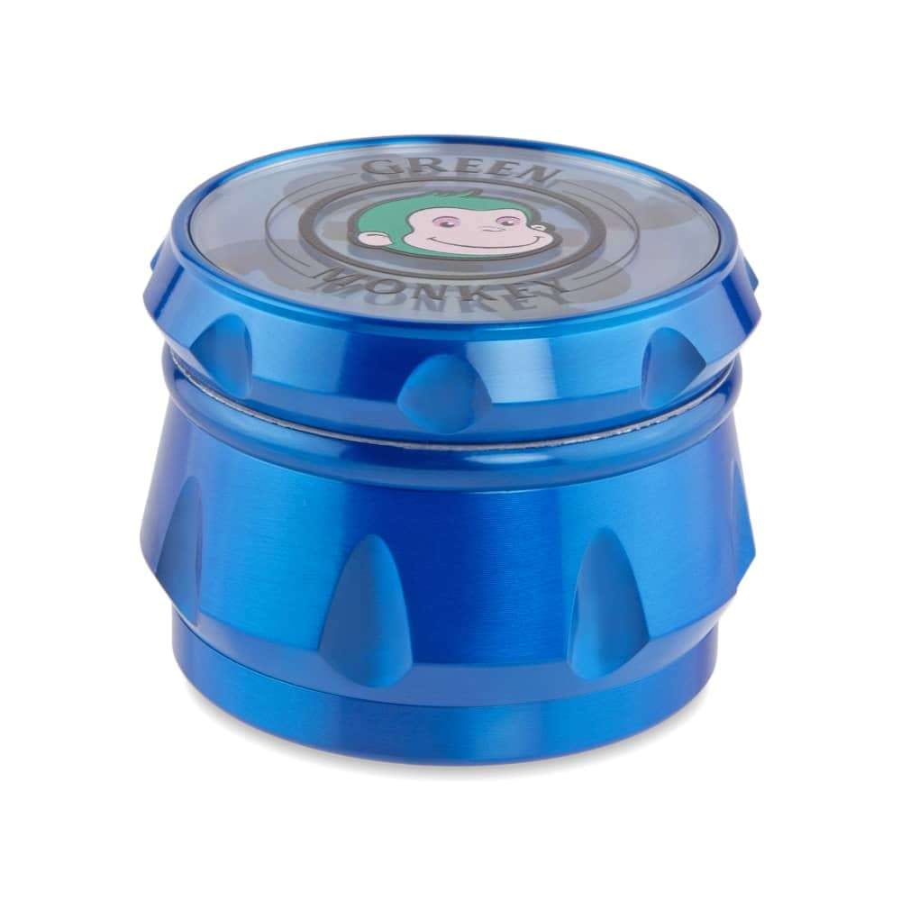 Green Monkey Grinders Blue Baboon Crown 63mm Grinder