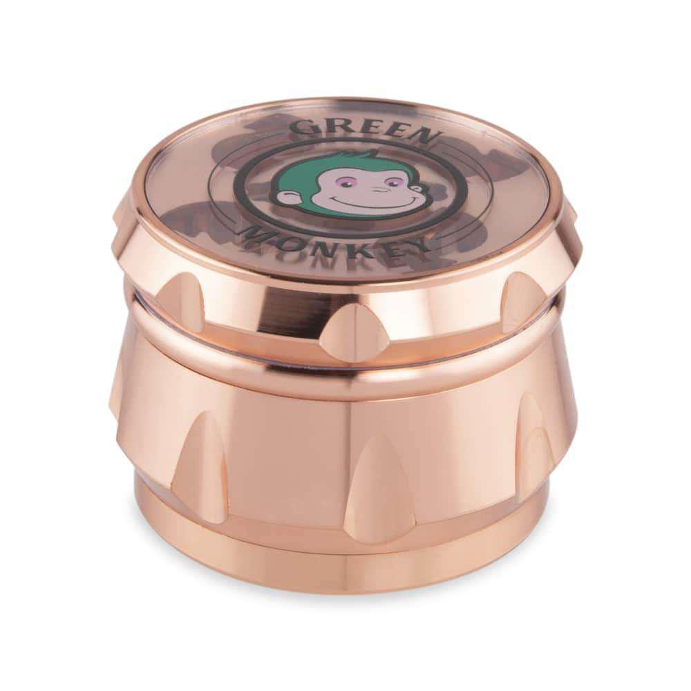 Green Monkey Grinders Rose Gold Baboon Crown 63mm Grinder