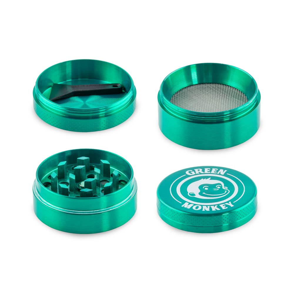 Close-up of the silver Capuchin 40mm Grinder, showing its multi-tiered cylindrical design and metallic finish.