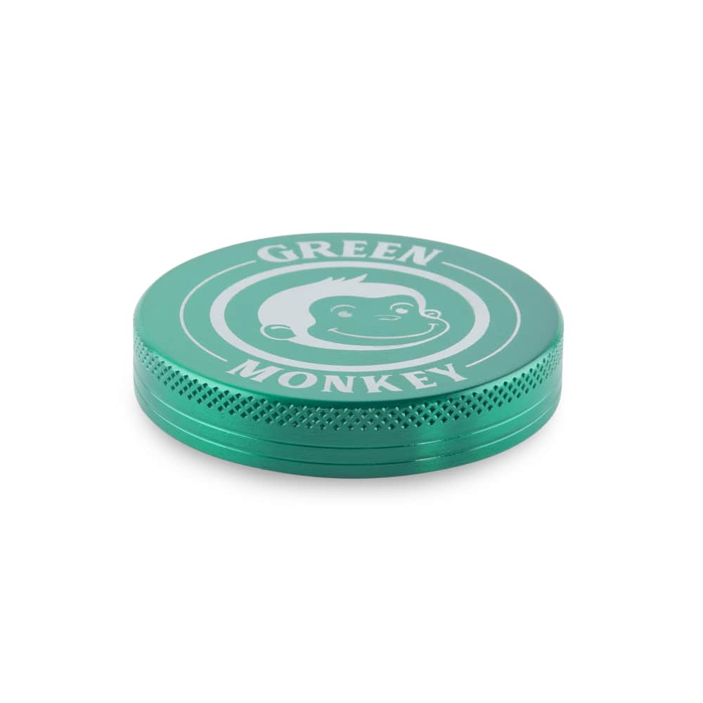 Front view of the Capuchin 55mm Grinder, a metal grinder with a textured grip, presented against a plain white background.