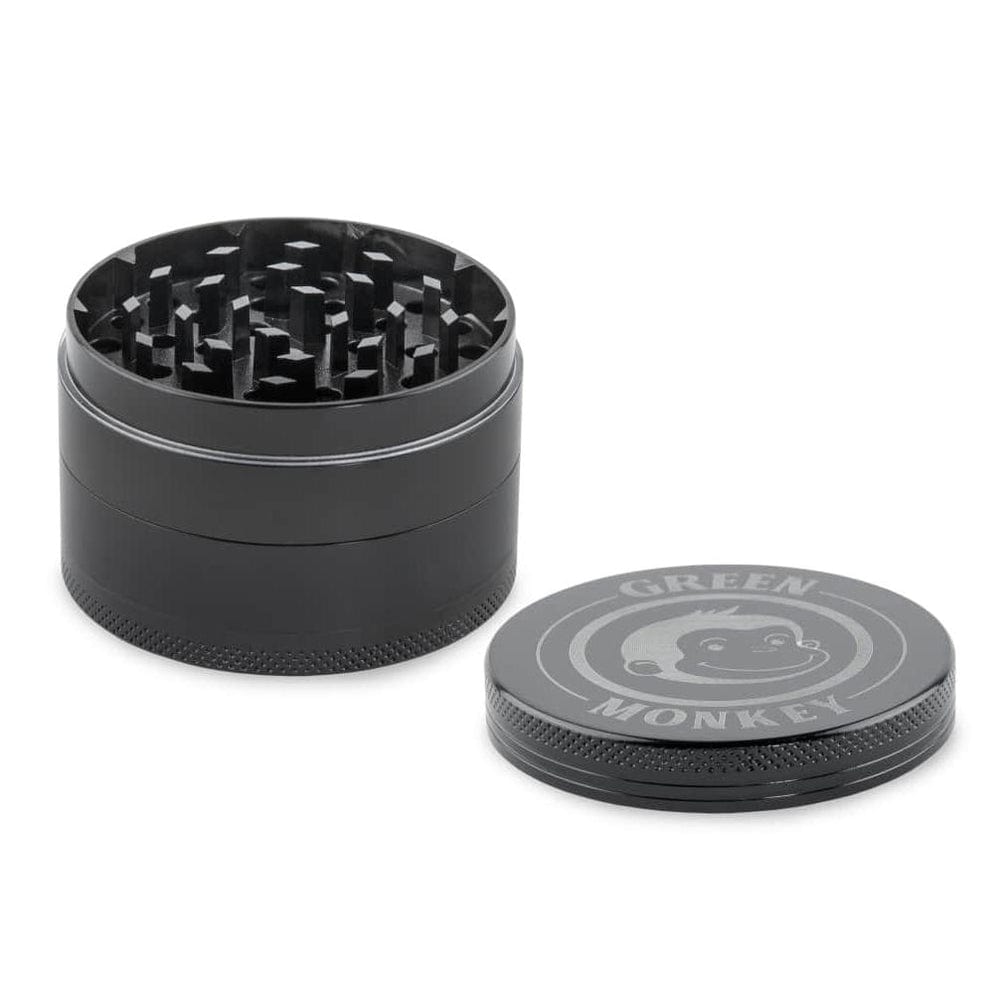 A top-down view of the 63mm Capuchin grinder, showcasing its metallic, multi-tiered construction.