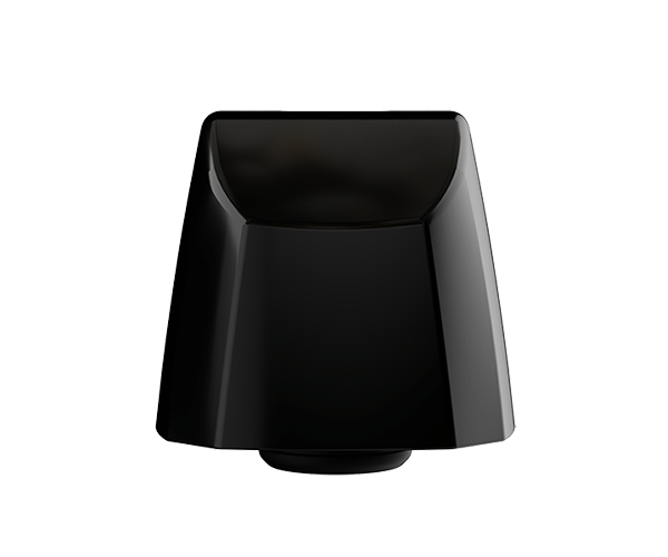 A close-up, angled view of the G Pen Elite II Mouthpiece Assembly, showcasing its sleek, black design.