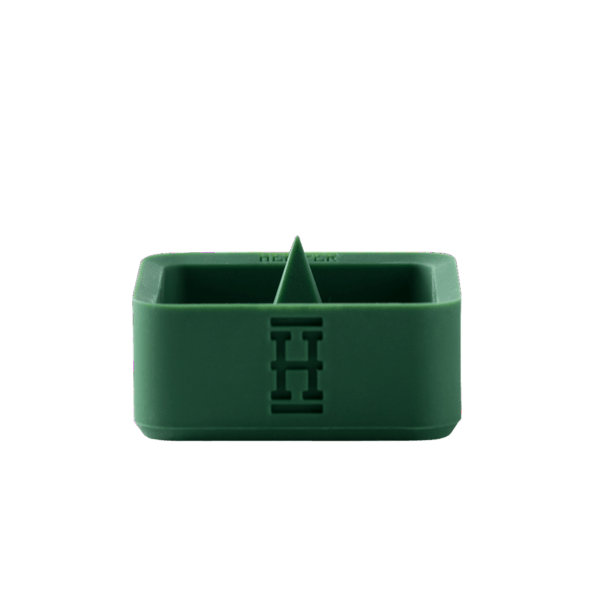 Front view of the Silicone Caché Debowling Ashtray, a dark-toned, rounded dish with a simple, modern design.