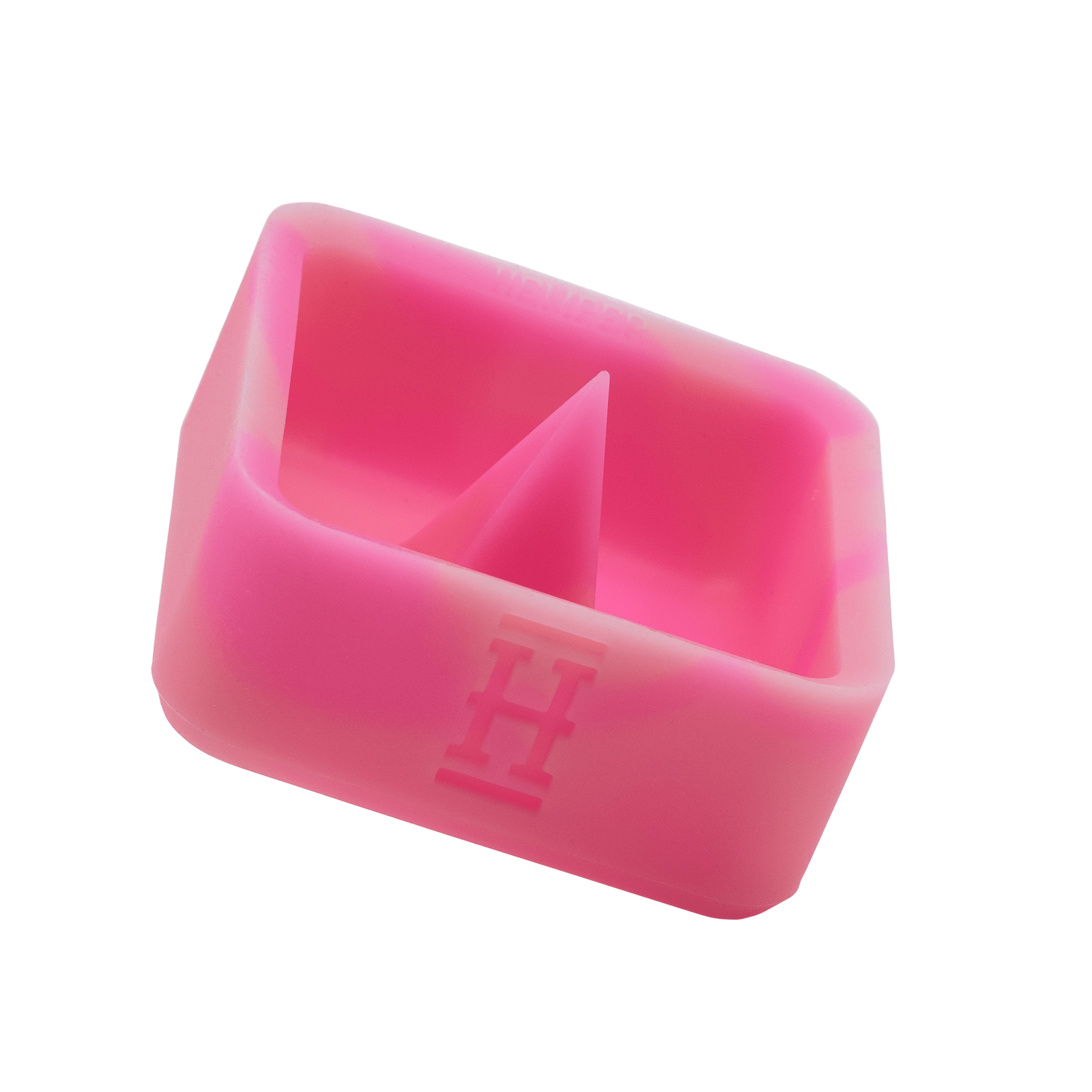 A slightly angled overhead view of the Silicone Caché Debowling Ashtray, showcasing its smooth, rounded form against a plain white background.