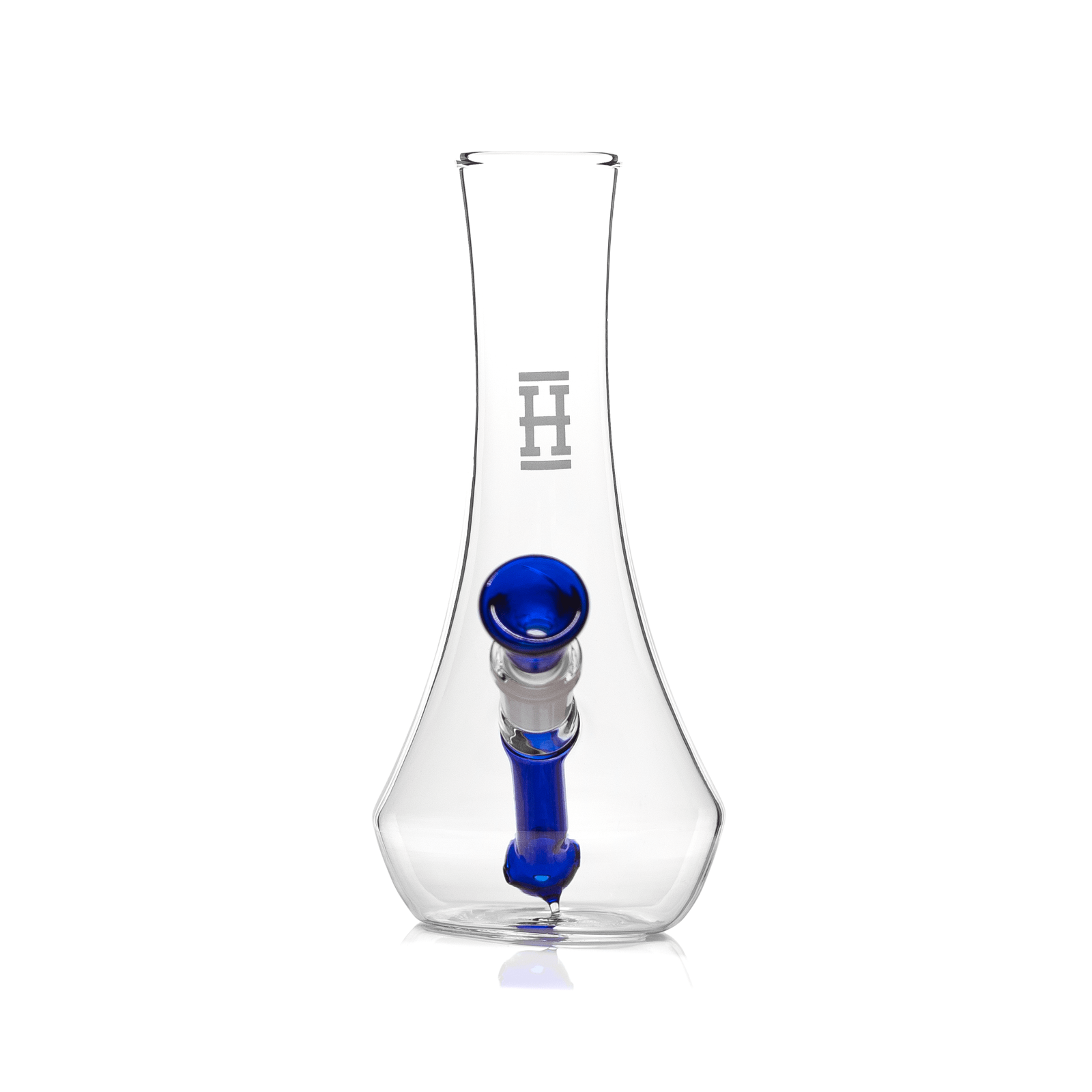 A front view of the Hemper Vase Bong, showcasing the clear glass design and simple, cylindrical shape.