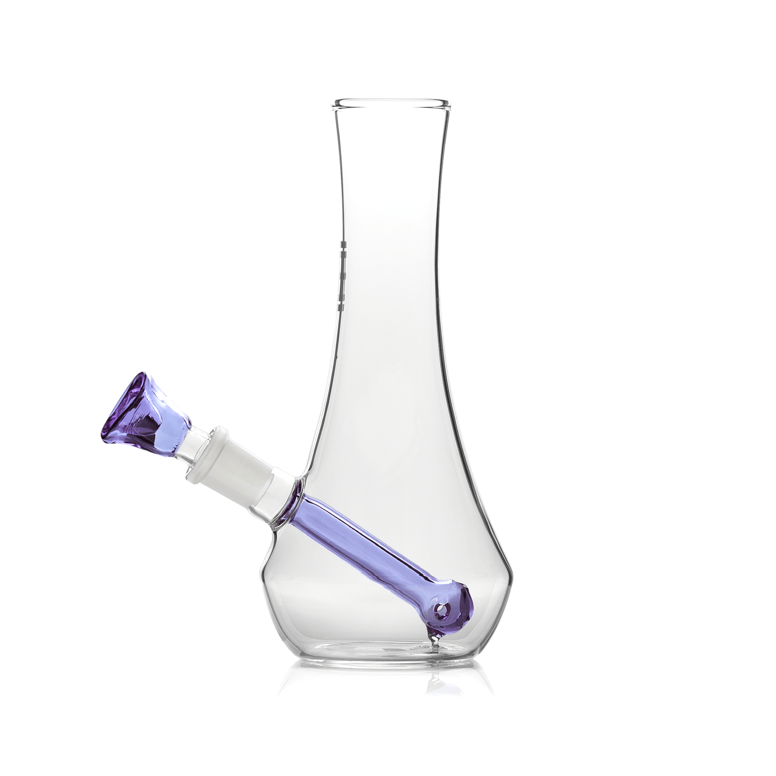 A front view of the Hemper Vase Bong, showcasing its clear glass construction and simple, cylindrical shape.