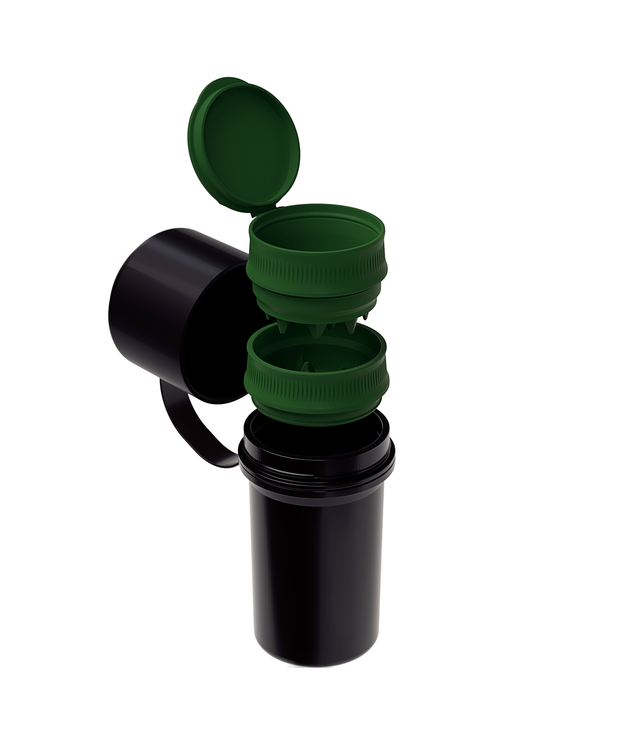 A slightly angled view of The Keeperâ„¢ By Hemper with the lid partially unscrewed, revealing the dark interior.