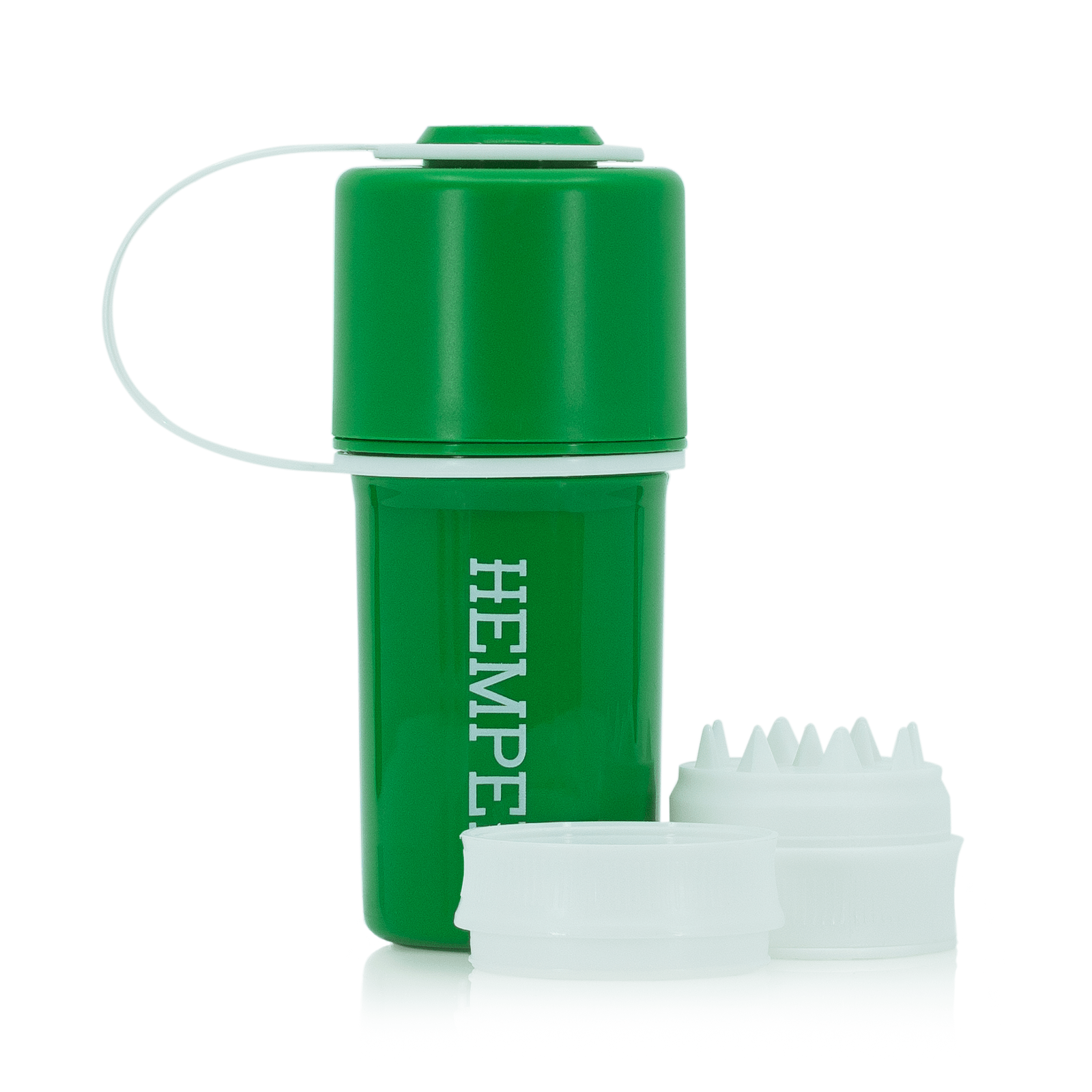 Front view of The Keeper™ By Hemper, a closed, sleek container with a glossy finish, set against a plain white background.