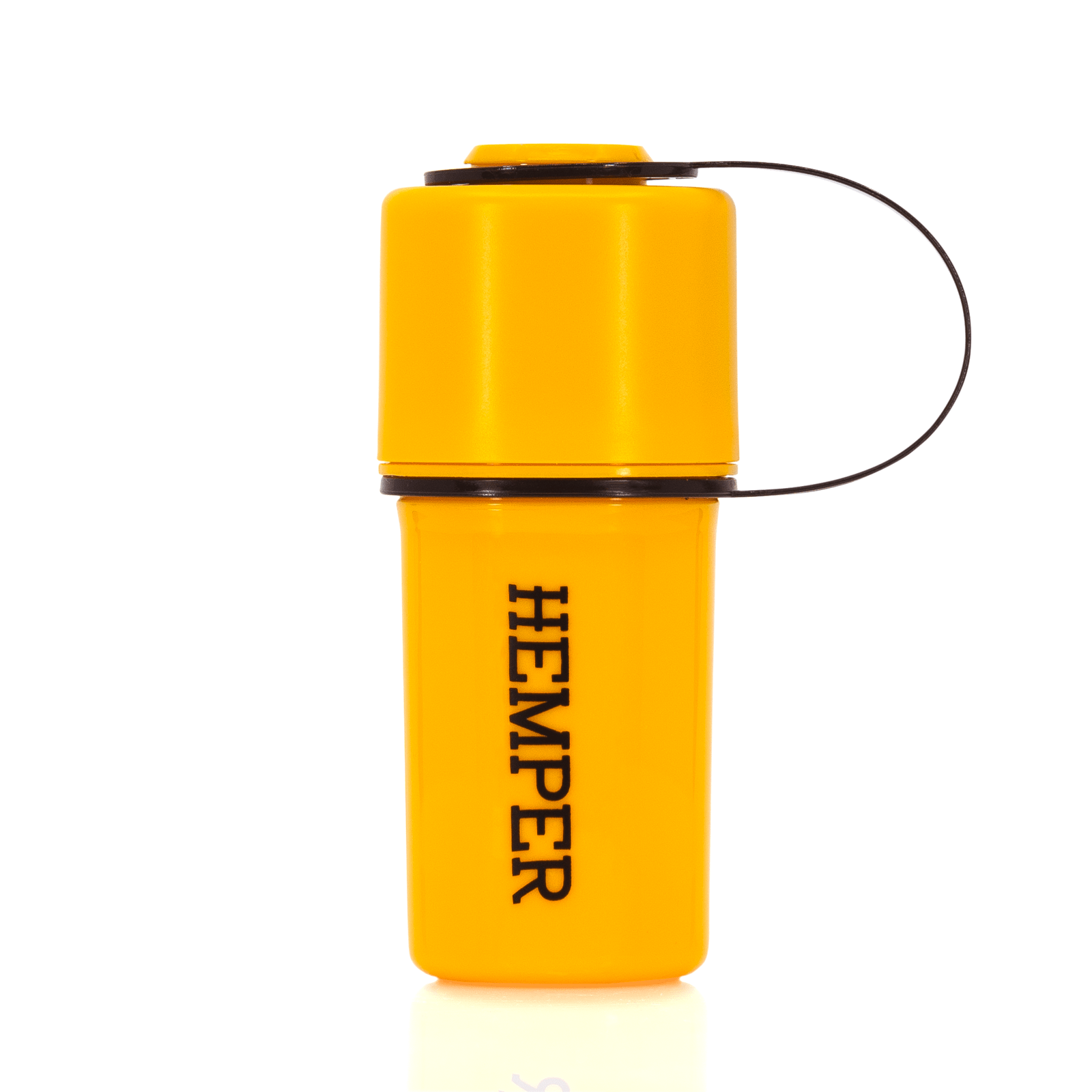 Front view of The Keeper™ By Hemper, a sleek, cylindrical container isolated on a white background.