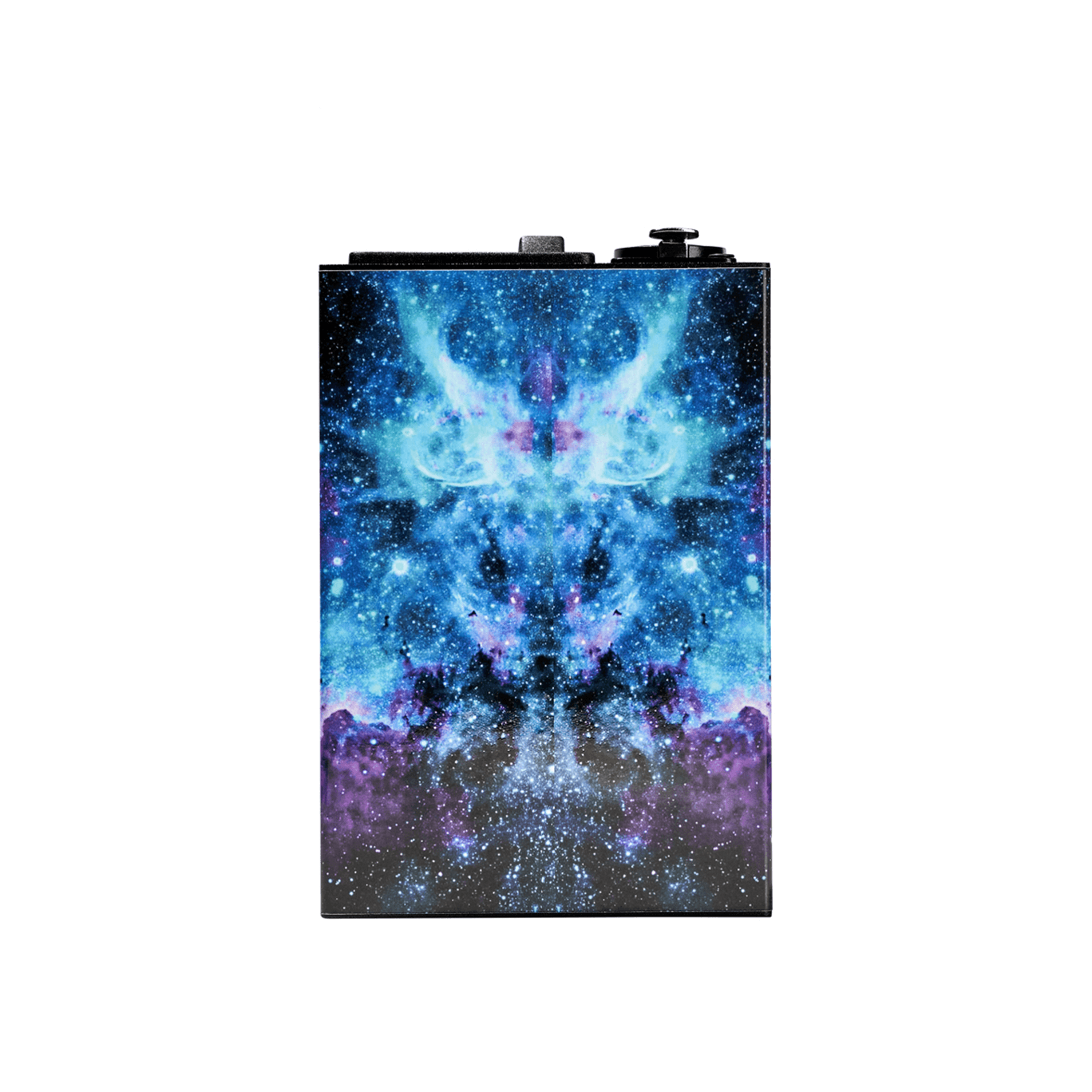 Top-down crop showing the galaxy-patterned face and control knob of the LCD E-Nail Titanium Nail Kit.