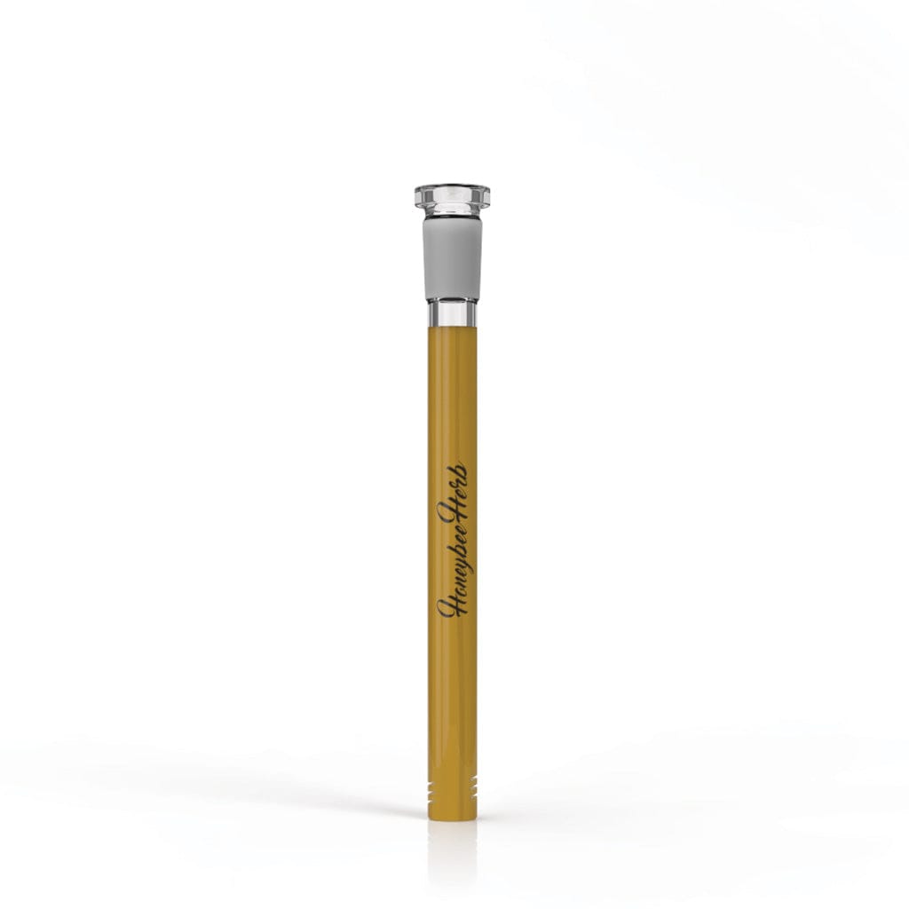 A studio shot of the COLOR POP Downstem, showcasing its simple, cylindrical glass construction against a plain white backdrop.