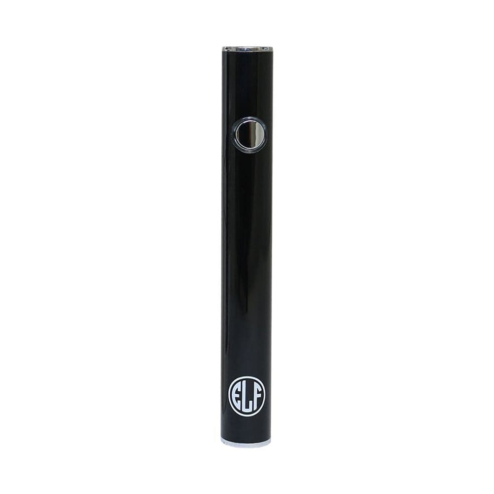Front view of the Elf Stick 510 VV Vape Pen, a sleek, black cylindrical device against a plain white background.